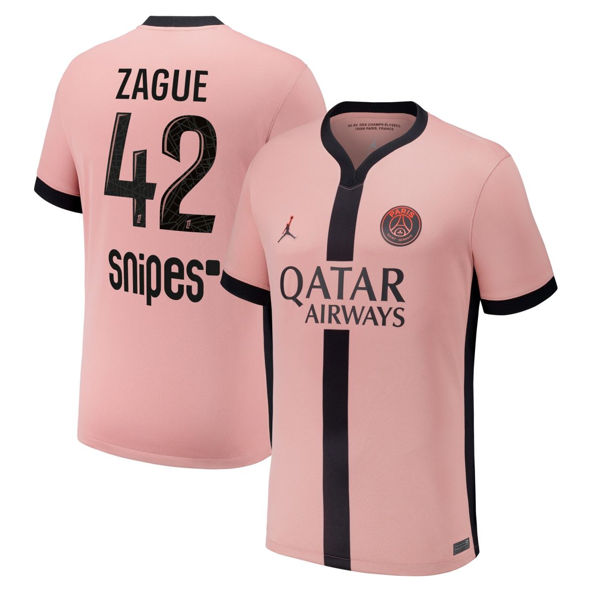 psg jordan third stadium shirt 2024-25 – kids with zague 42 printing Kits Collection | Shop PSG Gear