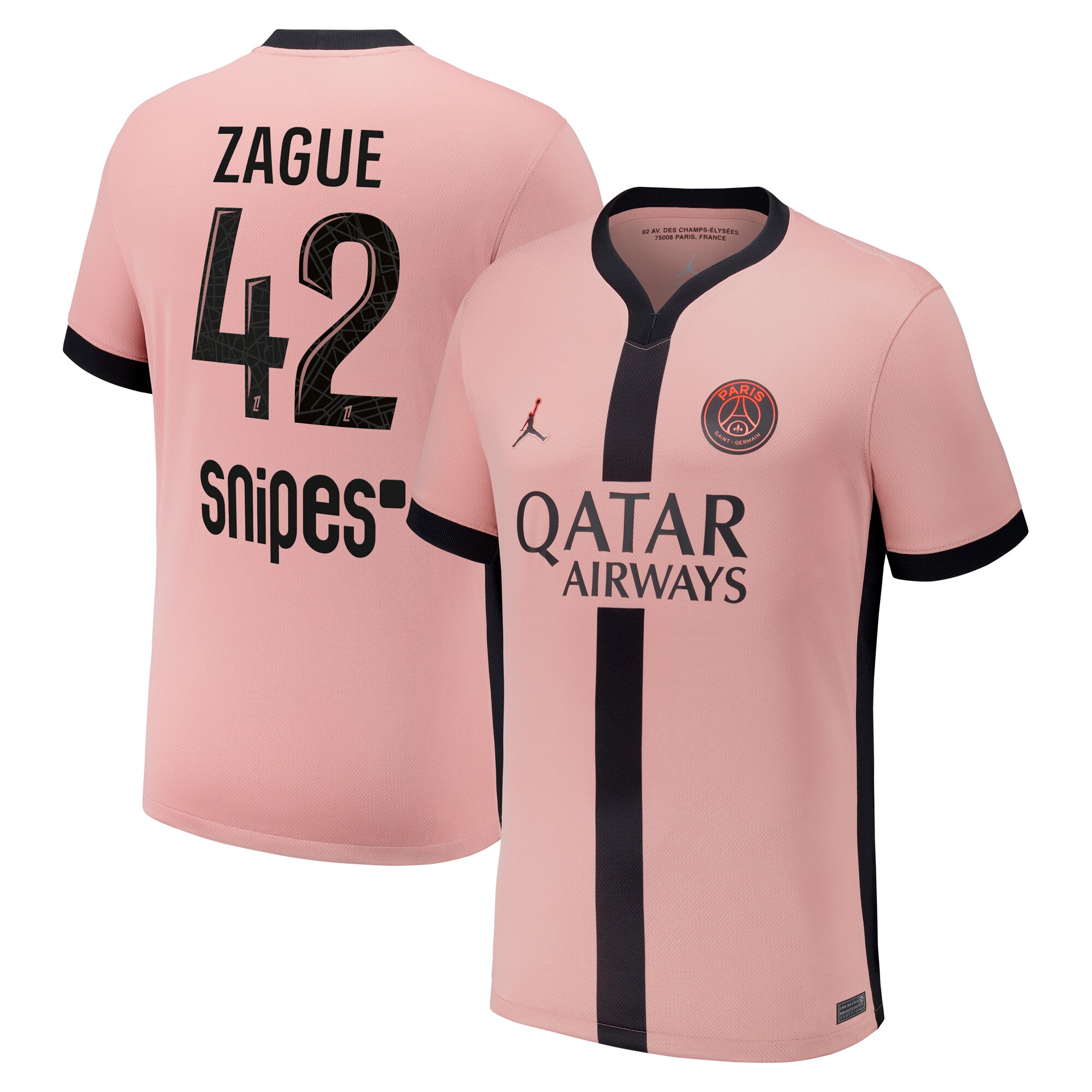 psg jordan third stadium shirt 2024-25 – kids with zague 42 printing Kits Collection | Shop PSG Gear