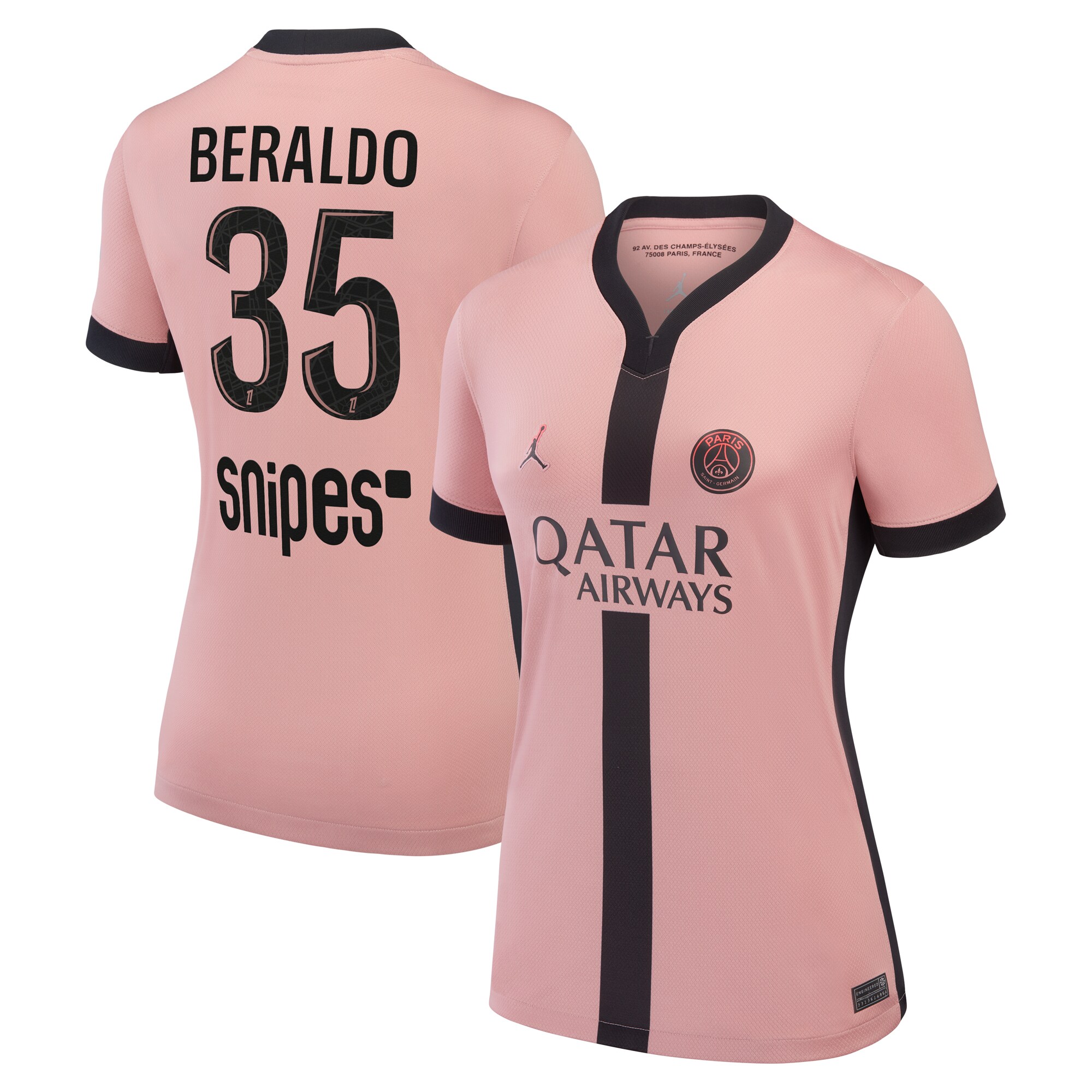 psg jordan third stadium shirt 2024-25 – womens with beraldo 35 printing Kits Collection | Shop PSG Gear