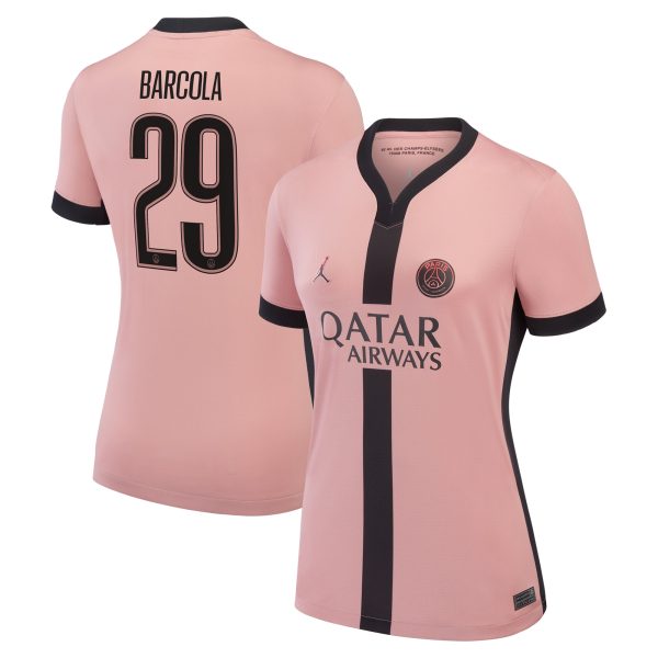 psg jordan third stadium shirt 2024-25 – womens with cup printing barcola 29 Kits Collection | Shop PSG Gear