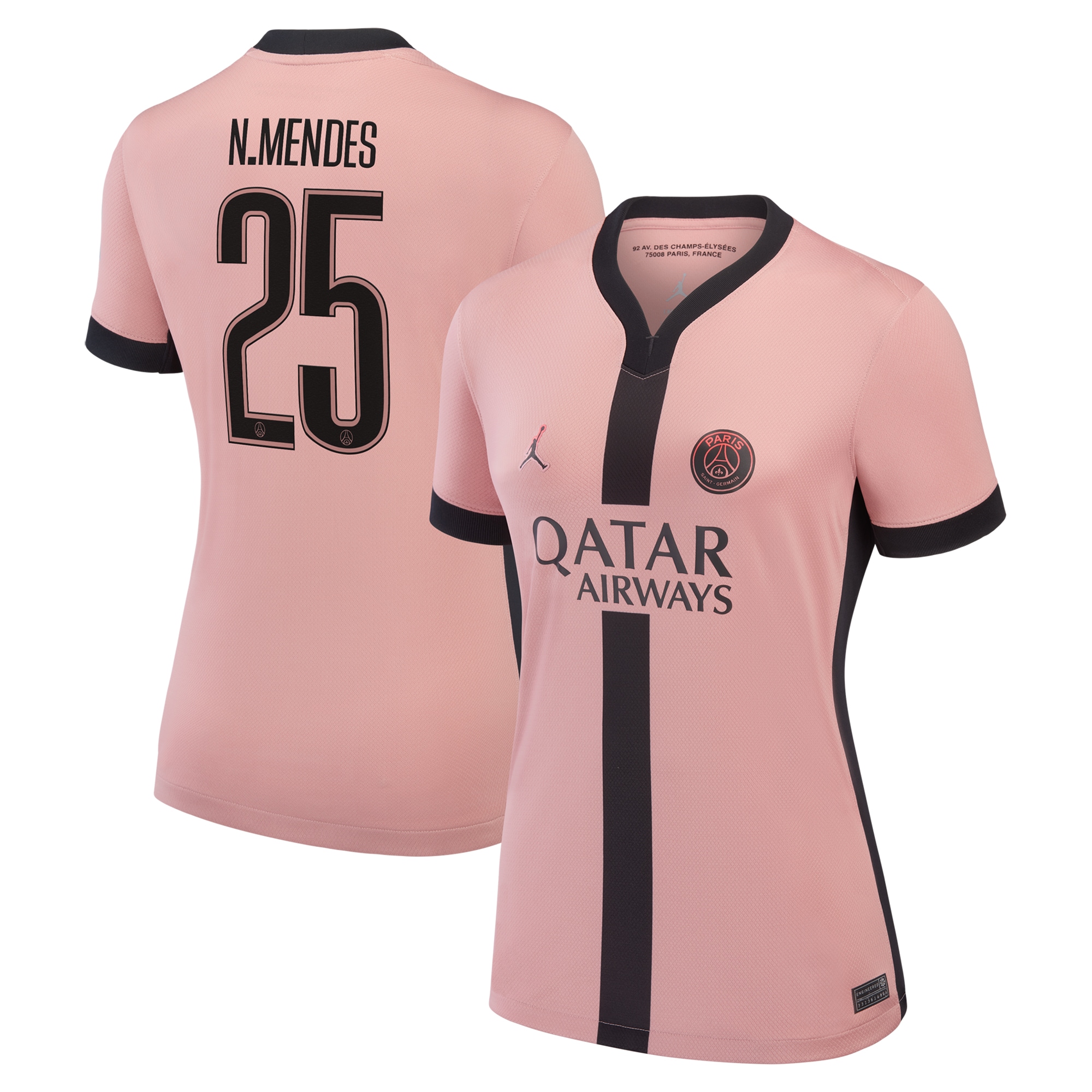 psg jordan third stadium shirt 2024-25 – womens with cup printing n.mendes 25 Kits Collection | Shop PSG Gear