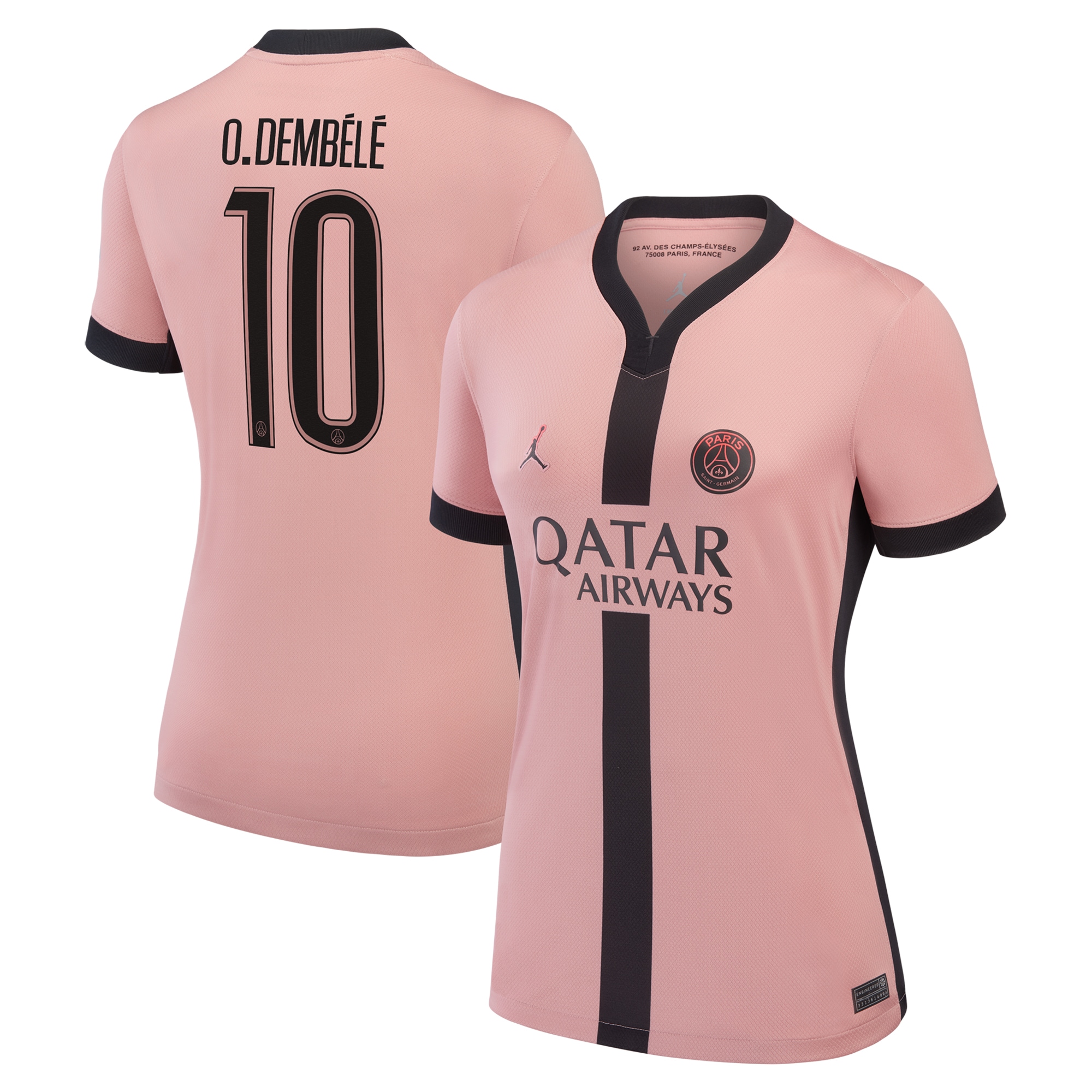 psg jordan third stadium shirt 2024-25 – womens with cup printing o.dembele 10 Kits Collection | Shop PSG Gear