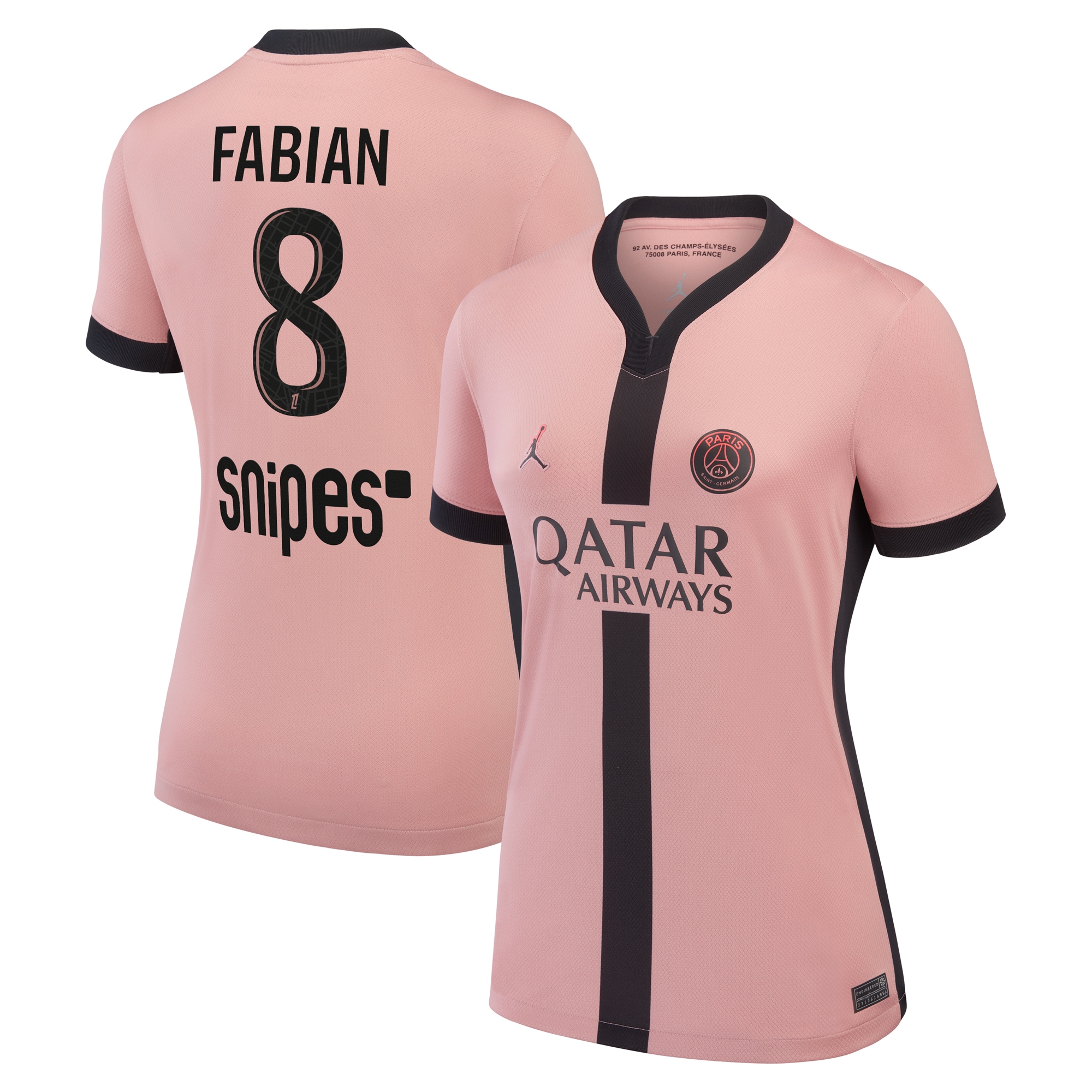 psg jordan third stadium shirt 2024-25 – womens with fabian 8 printing Kits Collection | Shop PSG Gear