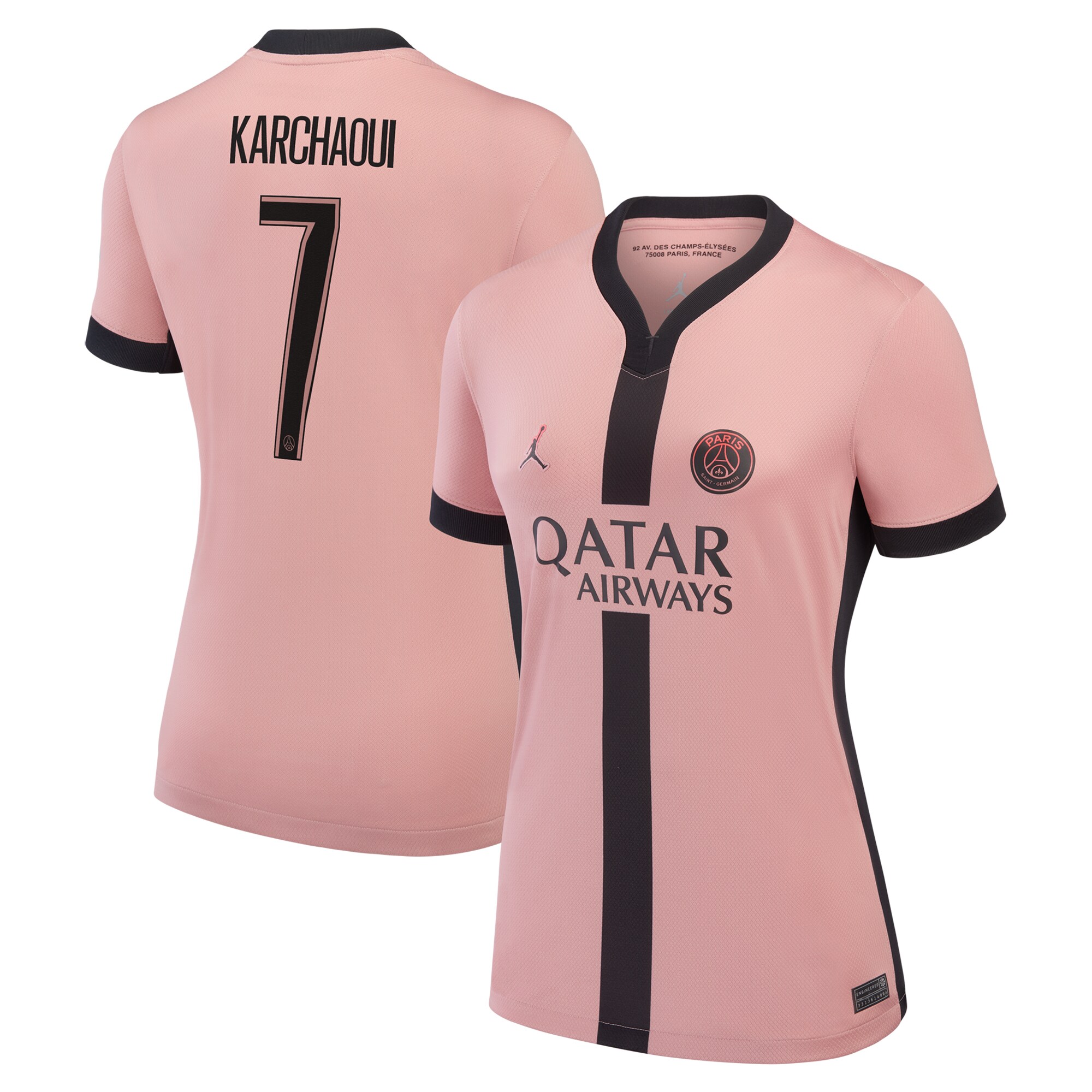 psg jordan third stadium shirt 2024-25 – womens with karchaoui 7 printing Kits Collection | Shop PSG Gear
