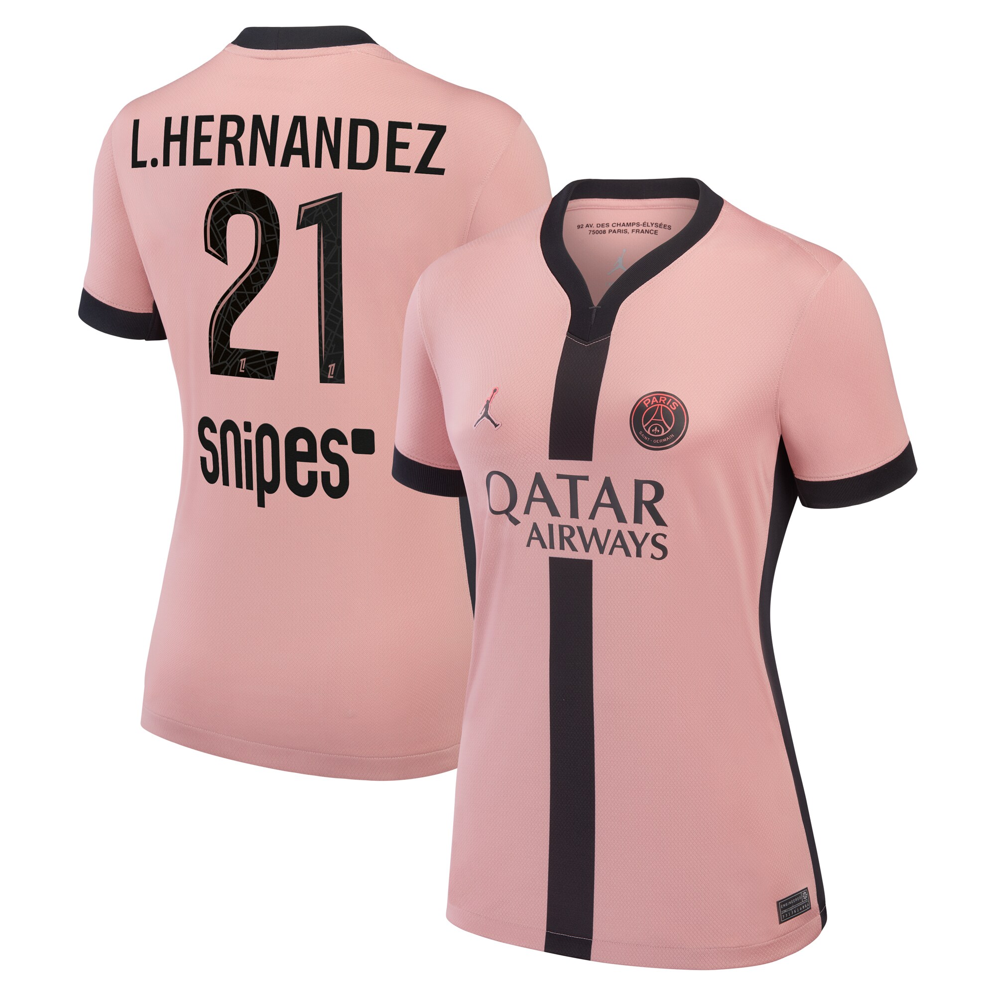 psg jordan third stadium shirt 2024-25 – womens with l.hernandez 21 printing Kits Collection | Shop PSG Gear