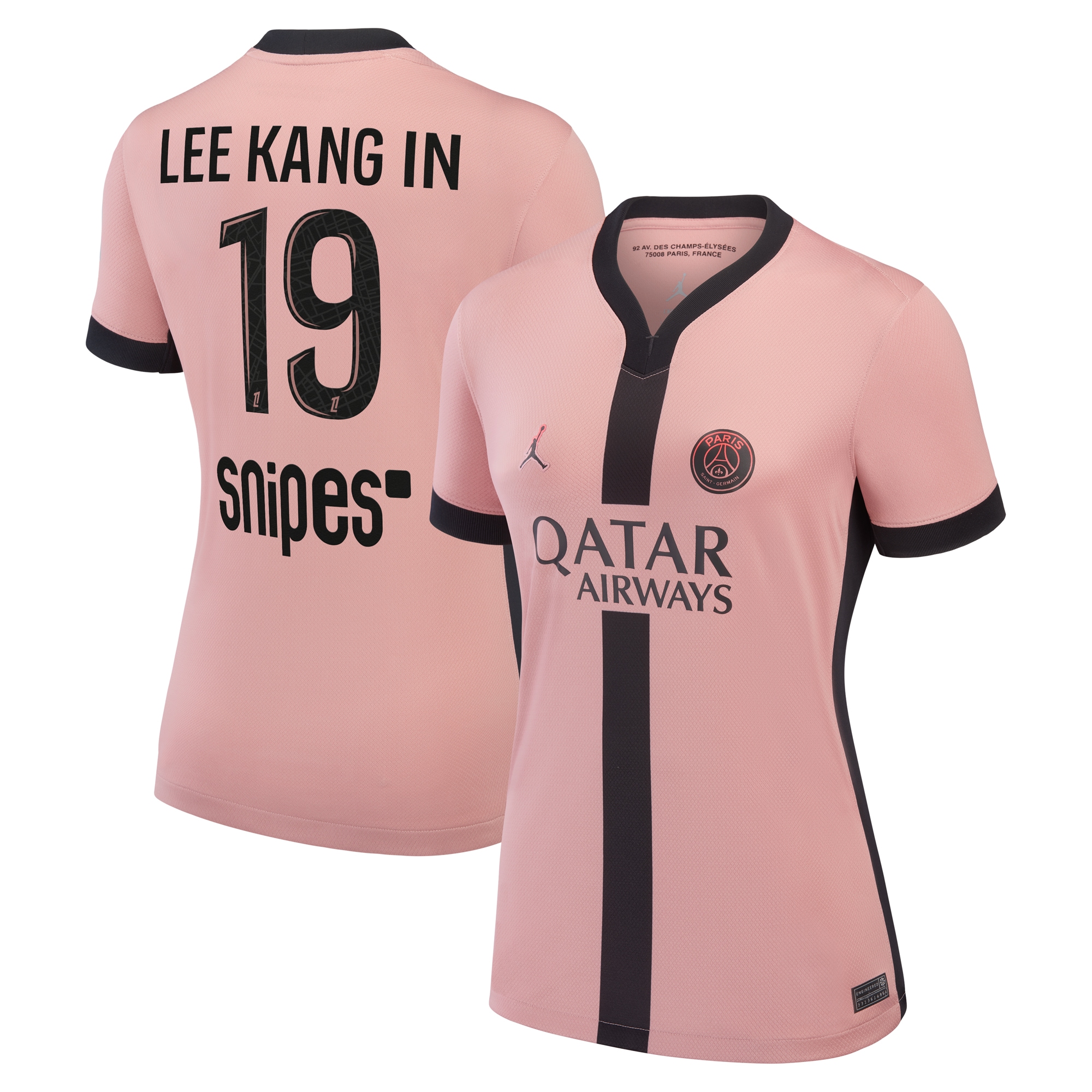 psg jordan third stadium shirt 2024-25 – womens with lee kang in 19 printing Kits Collection | Shop PSG Gear
