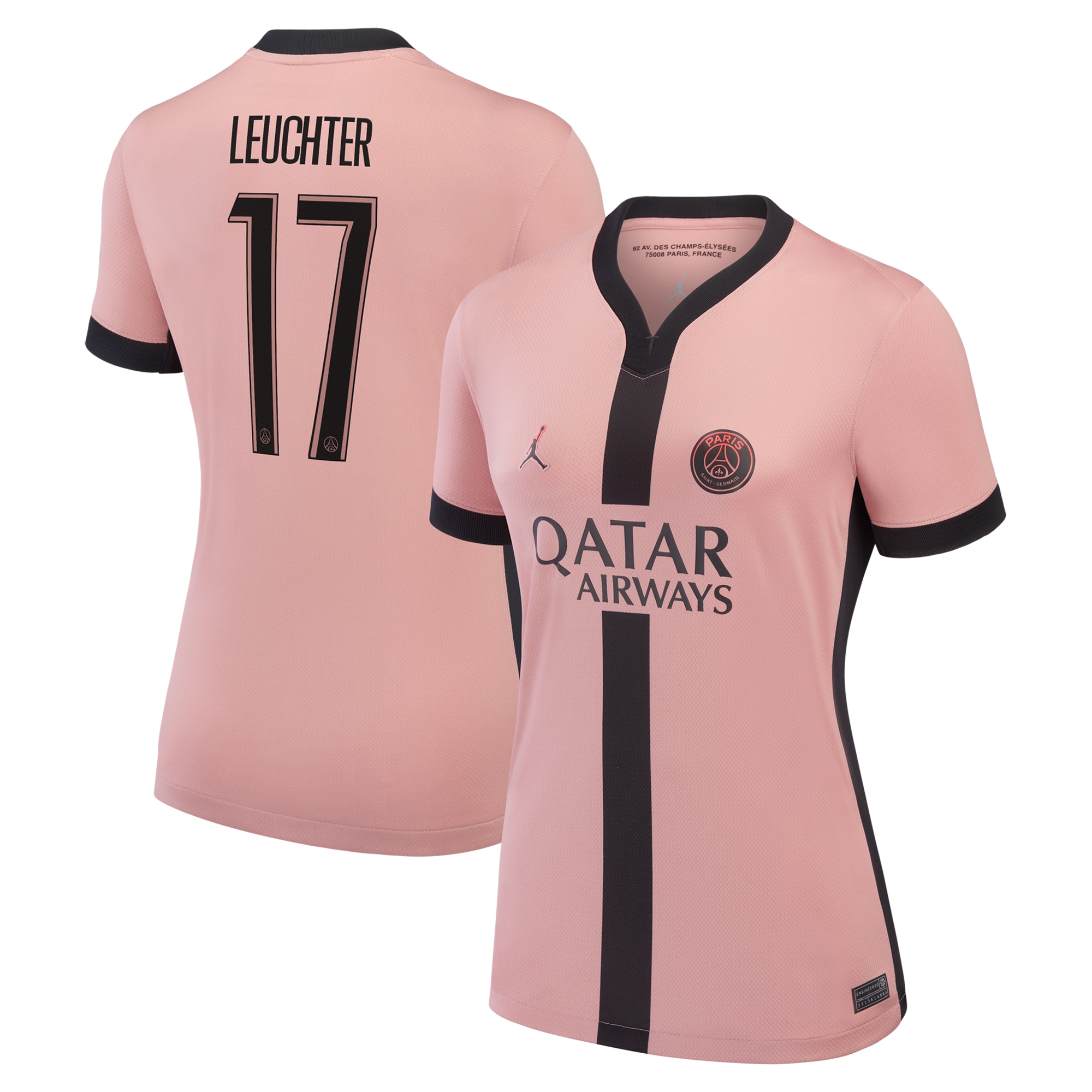 psg jordan third stadium shirt 2024-25 – womens with leuchter 17 printing Kits Collection | Shop PSG Gear