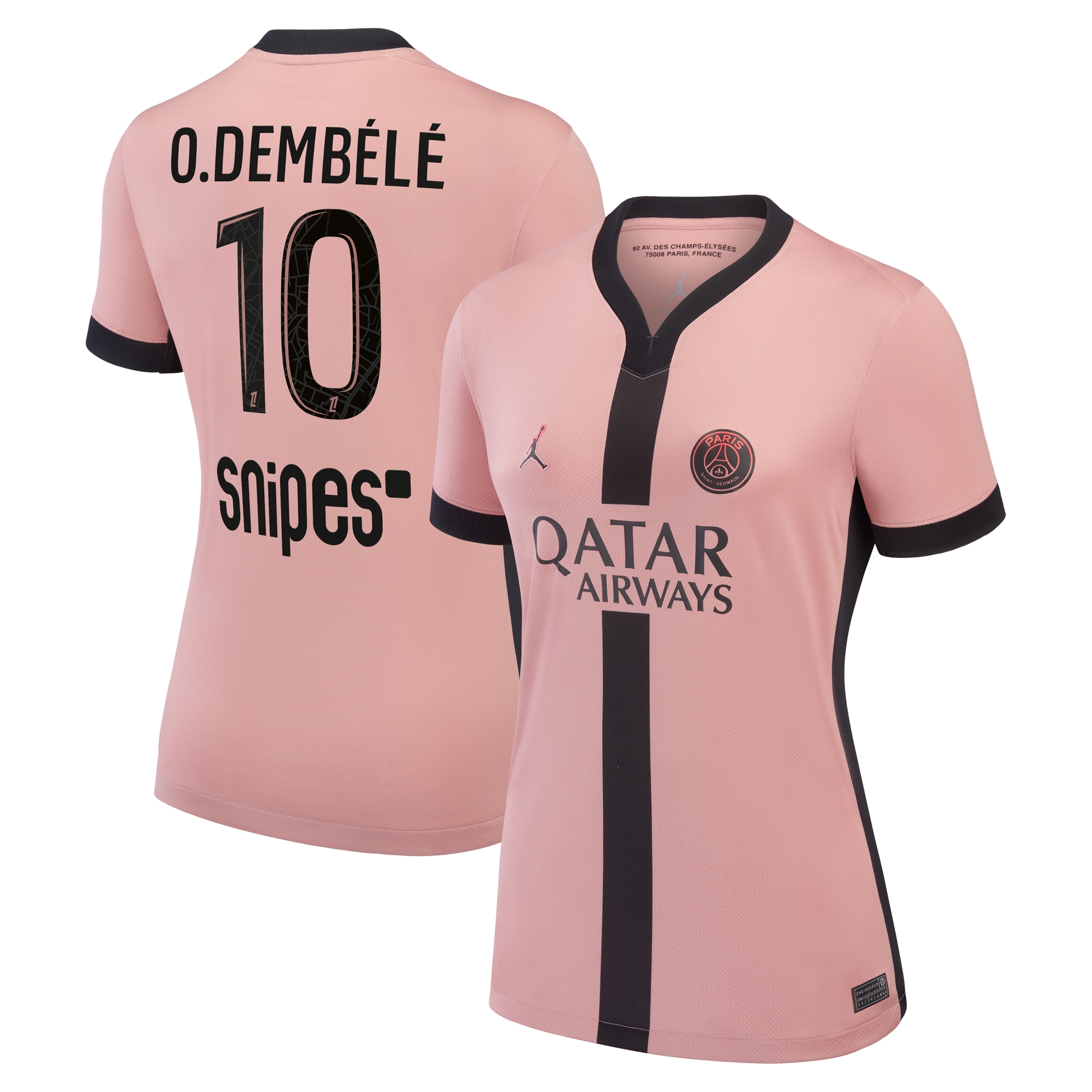 psg jordan third stadium shirt 2024-25 – womens with o.dembele 10 printing Kits Collection | Shop PSG Gear