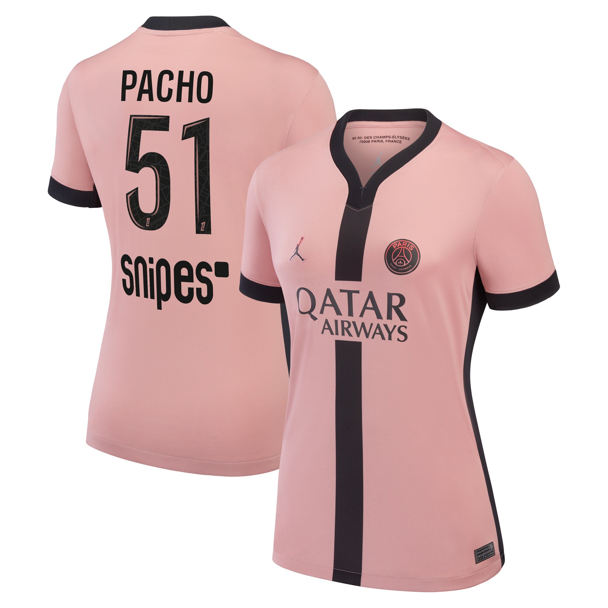 psg jordan third stadium shirt 2024-25 – womens with pacho 51 printing Kits Collection | Shop PSG Gear