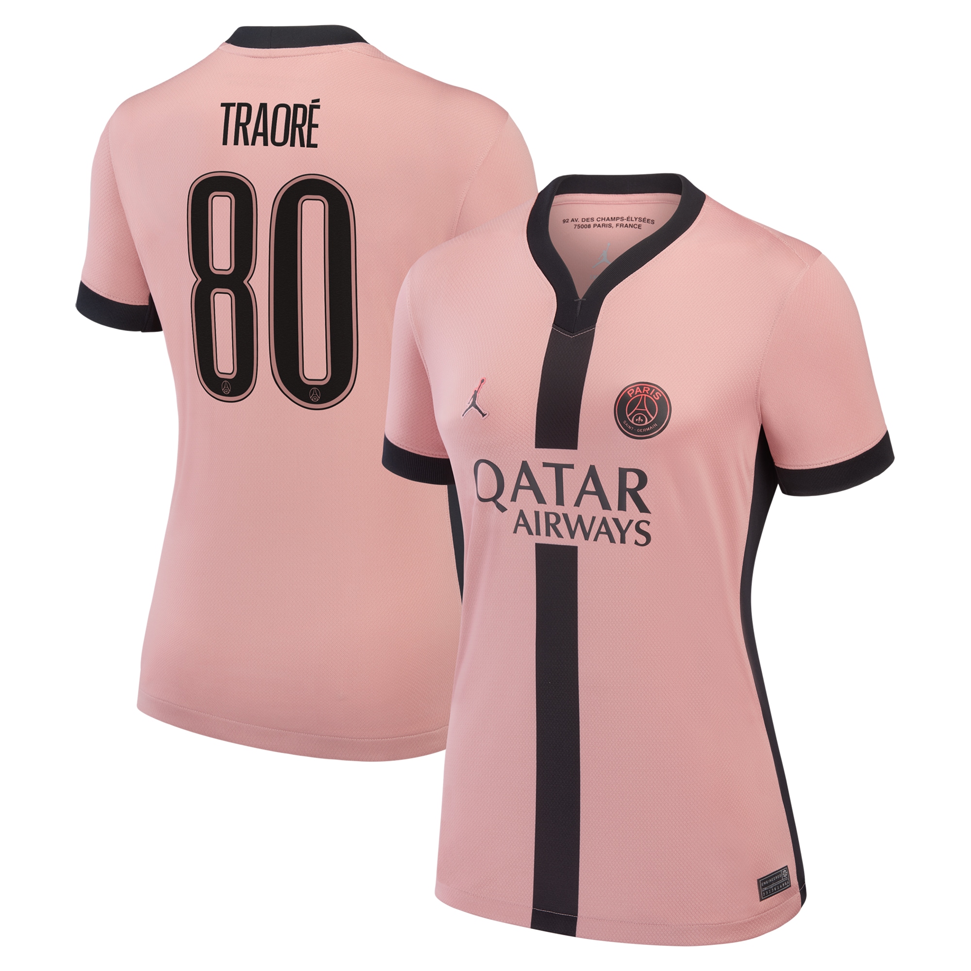 psg jordan third stadium shirt 2024-25 – womens with traore 80 printing Kits Collection | Shop PSG Gear