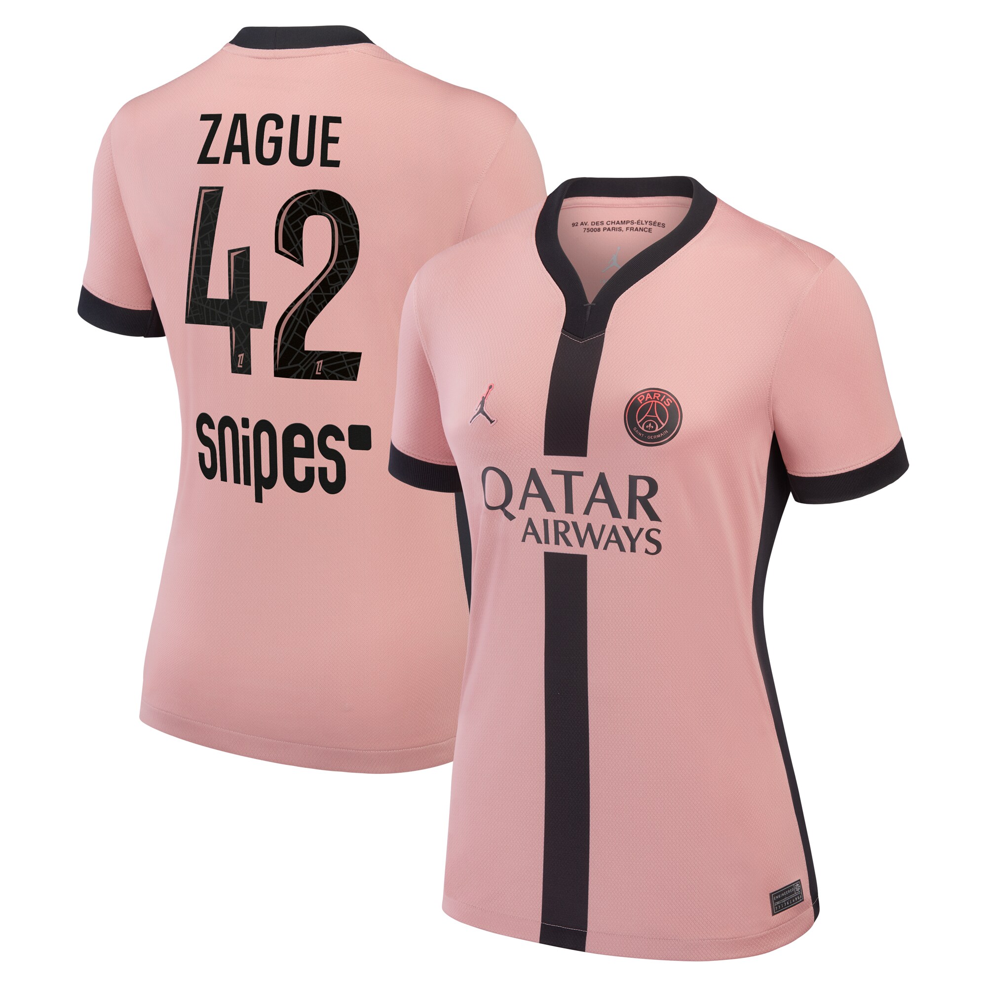 psg jordan third stadium shirt 2024-25 – womens with zague 42 printing Kits Collection | Shop PSG Gear