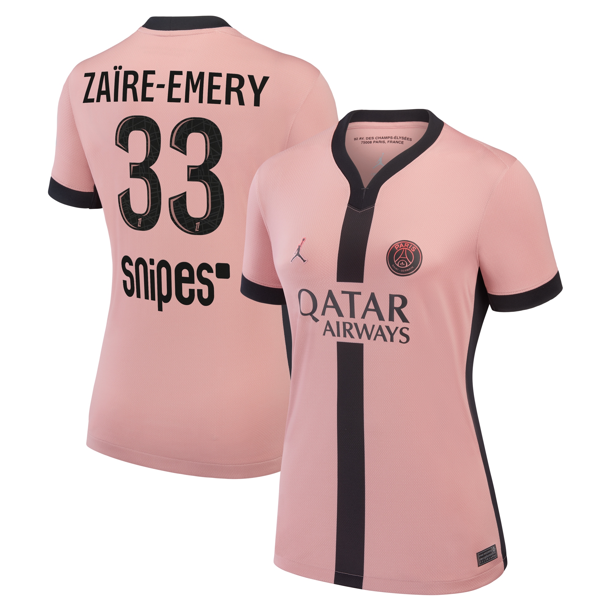 psg jordan third stadium shirt 2024-25 – womens with zaire-emery 33 printing Kits Collection | Shop PSG Gear