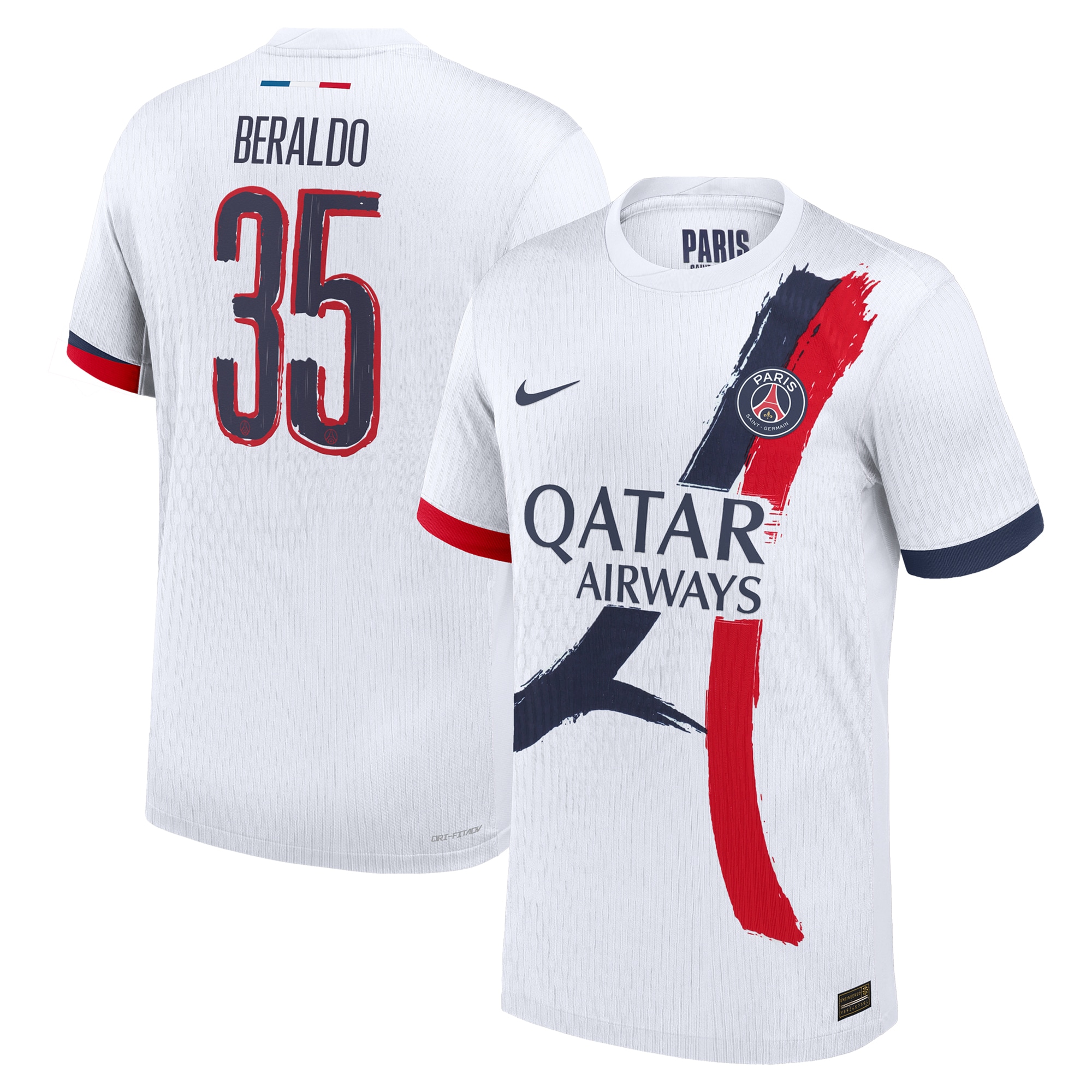 psg nike away dri fit adv match shirt 2024-25 with cup printing beraldo 35 Kits Collection | Shop PSG Gear