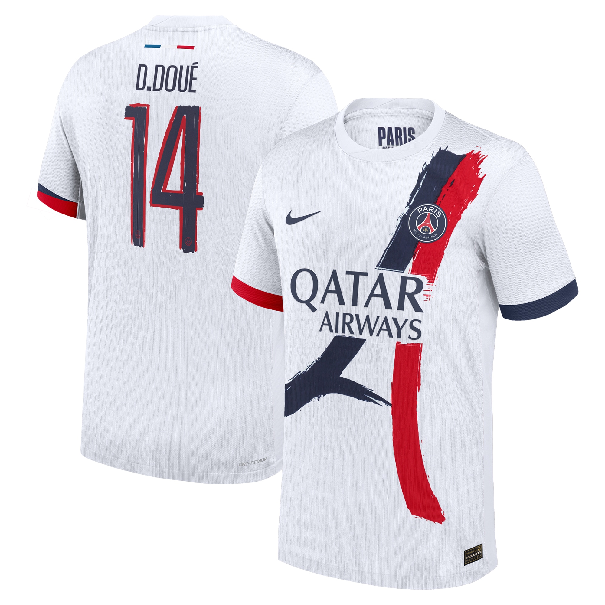 psg nike away dri fit adv match shirt 2024-25 with cup printing d.doue 14 Kits Collection | Shop PSG Gear