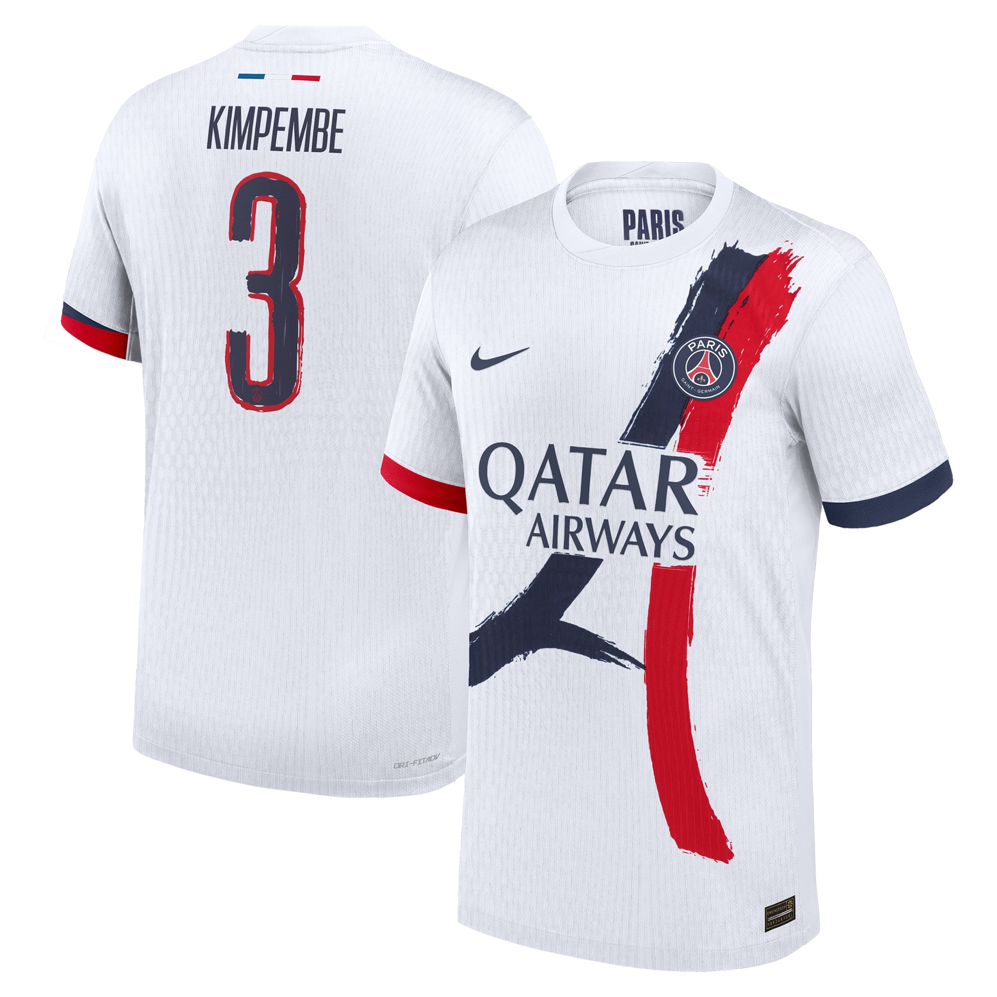 psg nike away dri fit adv match shirt 2024-25 with cup printing kimpembe 3 Kits Collection | Shop PSG Gear