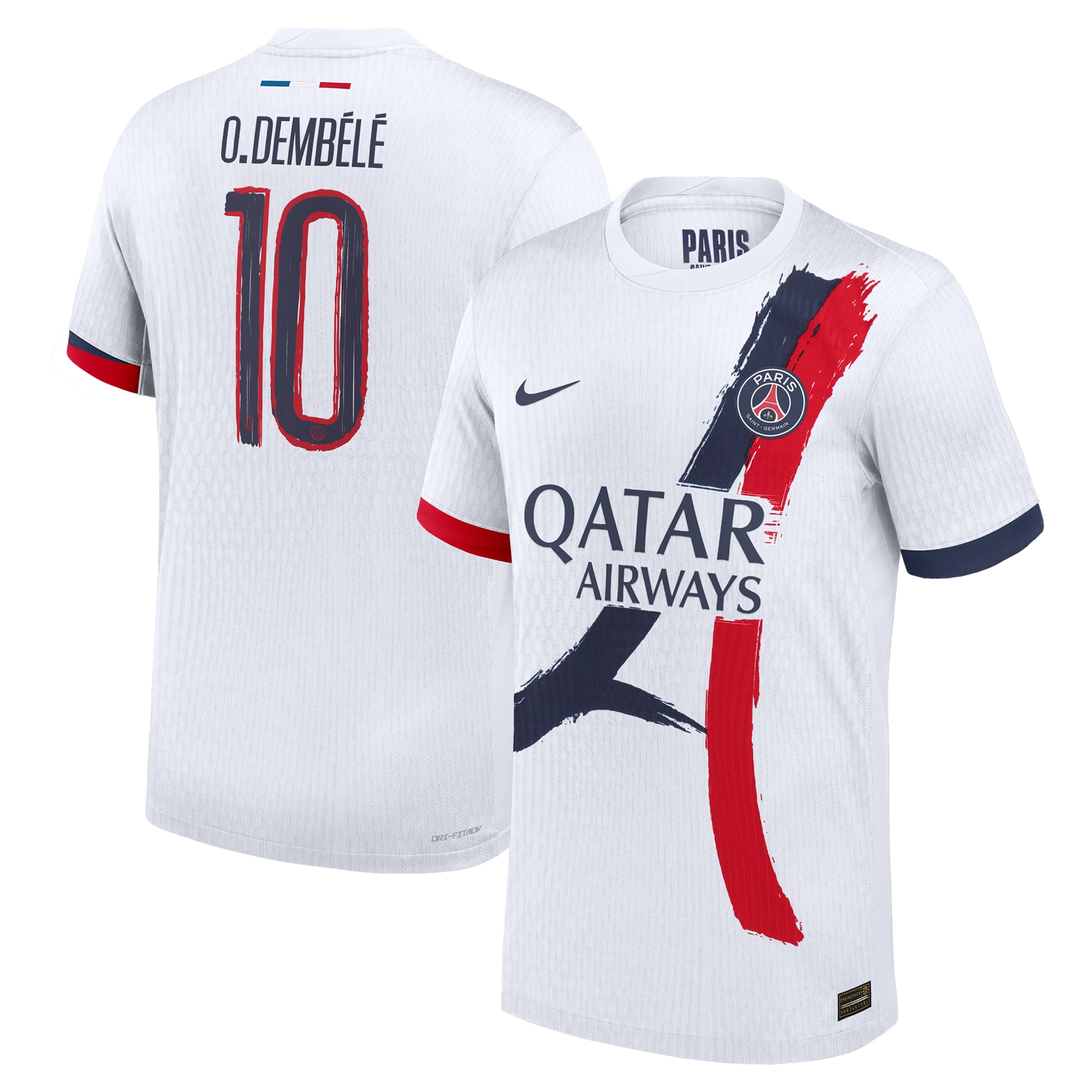psg nike away dri fit adv match shirt 2024-25 with cup printing o.dembele 10 Kits Collection | Shop PSG Gear