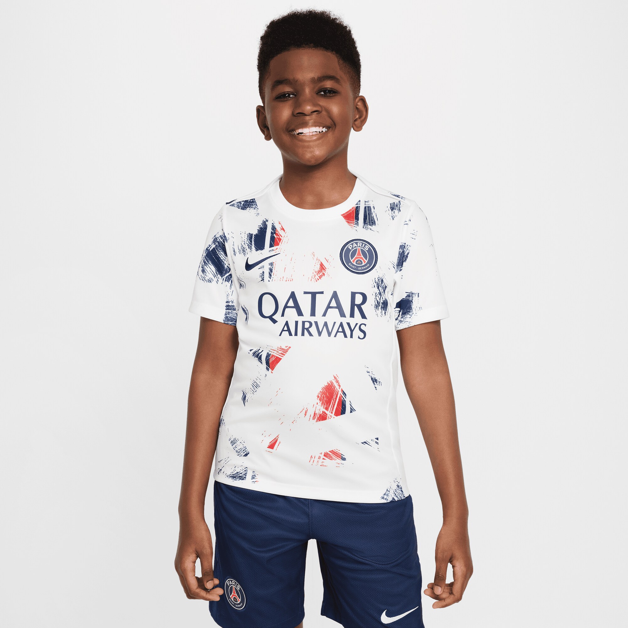 psg nike away pre match top – white – kids Kits Collection | Shop PSG Gear