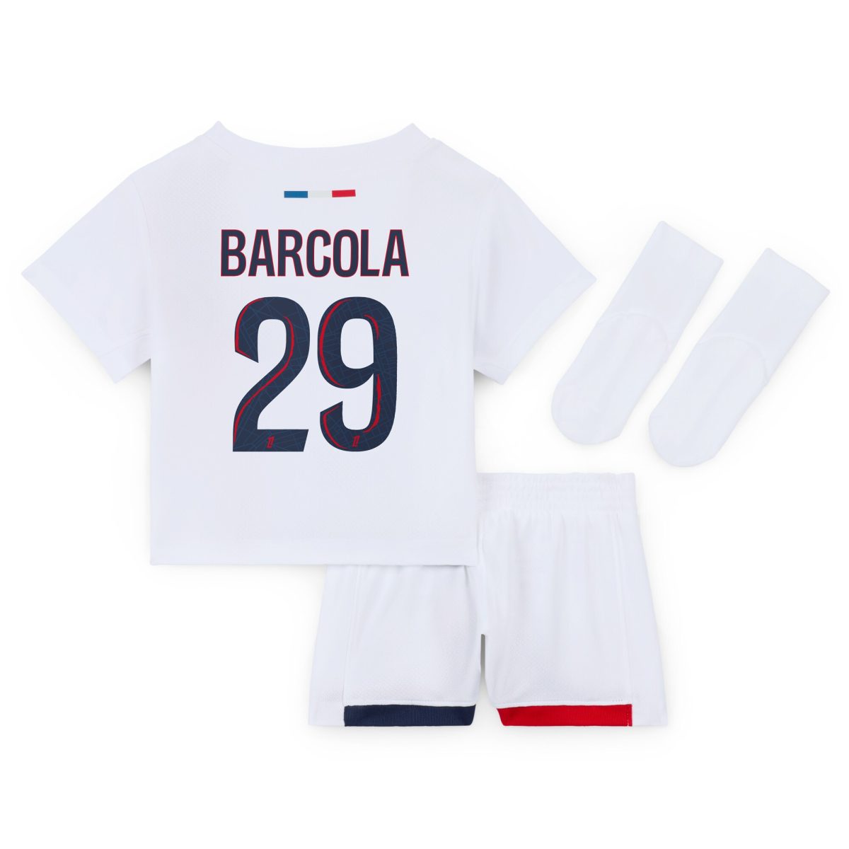 psg nike away stadium kit 2024-2025 – infants with barcola 29 printing Kits Collection | Shop PSG Gear