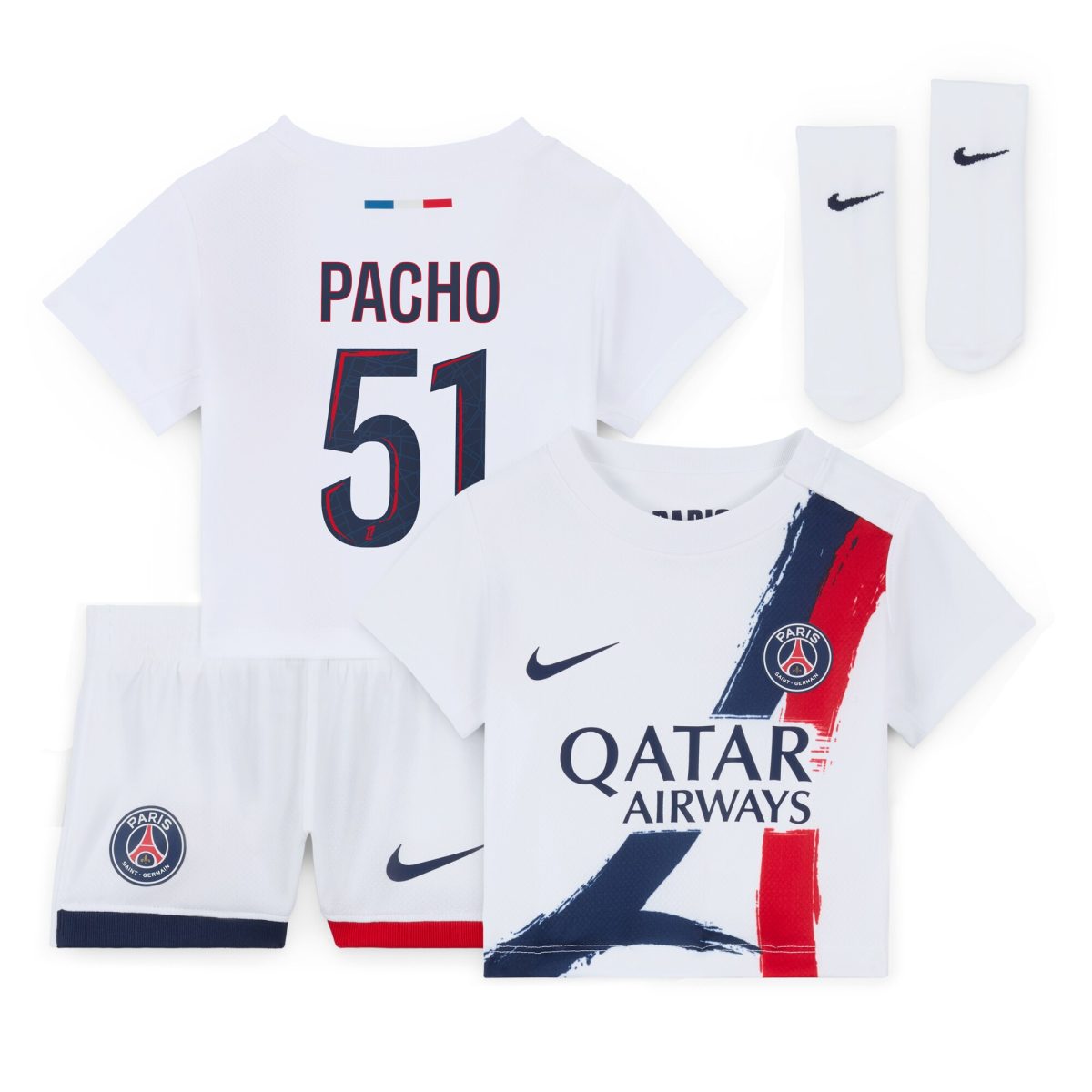 psg nike away stadium kit 2024-2025 – infants with pacho 51 printing Kits Collection | Shop PSG Gear