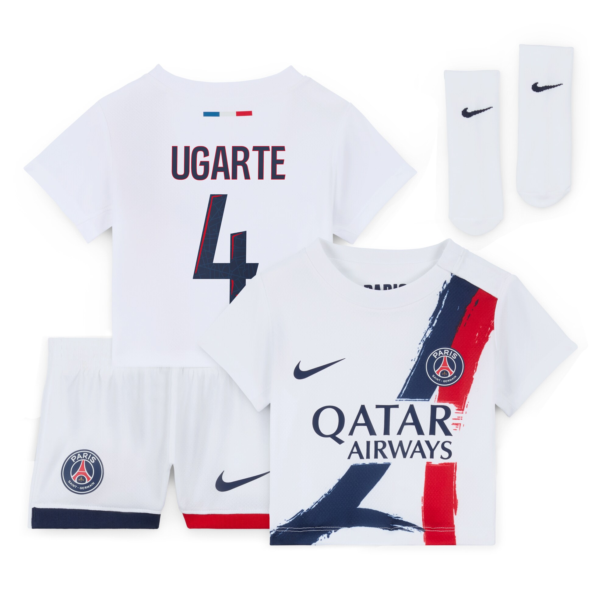 psg nike away stadium kit 2024-2025 – infants with ugarte 4 printing Kits Collection | Shop PSG Gear