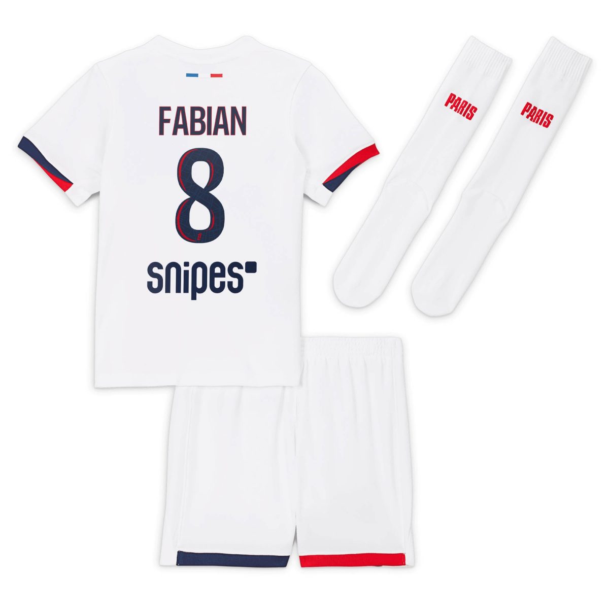 psg nike away stadium kit 2024-2025 – little kids with fabian 8 printing Kits Collection | Shop PSG Gear