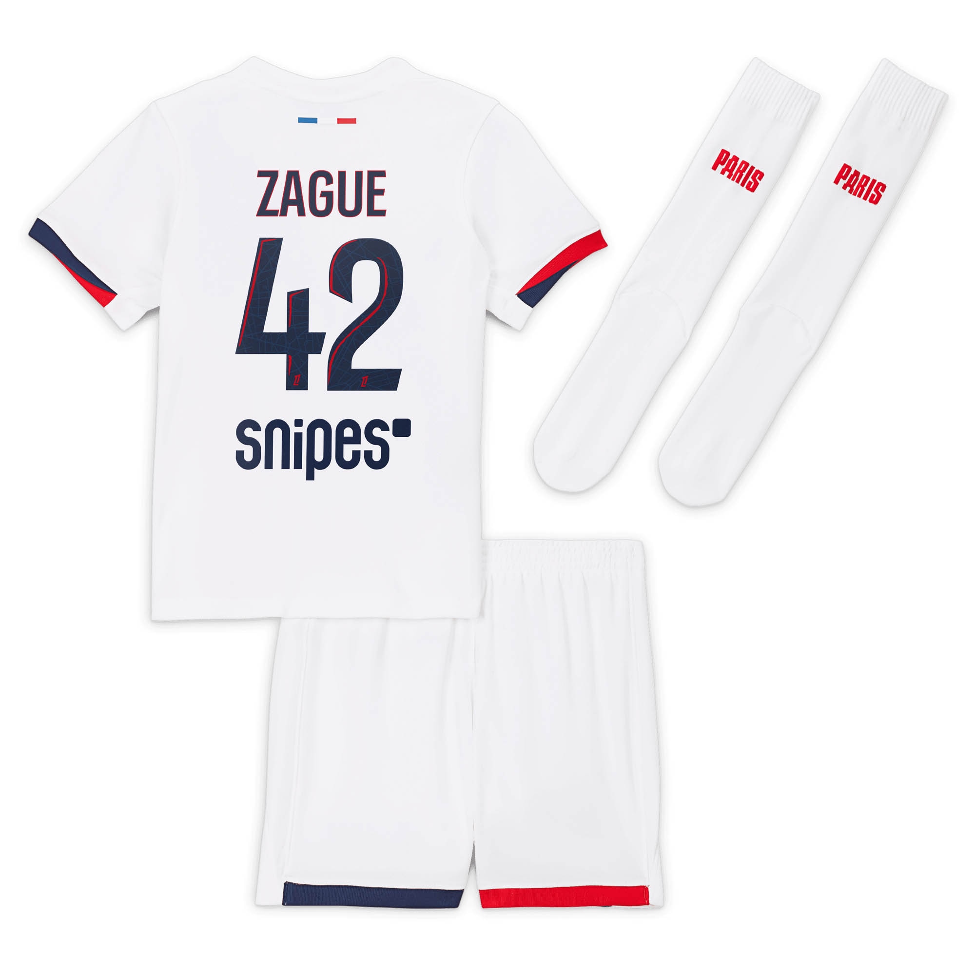 psg nike away stadium kit 2024-2025 – little kids with zague 42 printing Kits Collection | Shop PSG Gear
