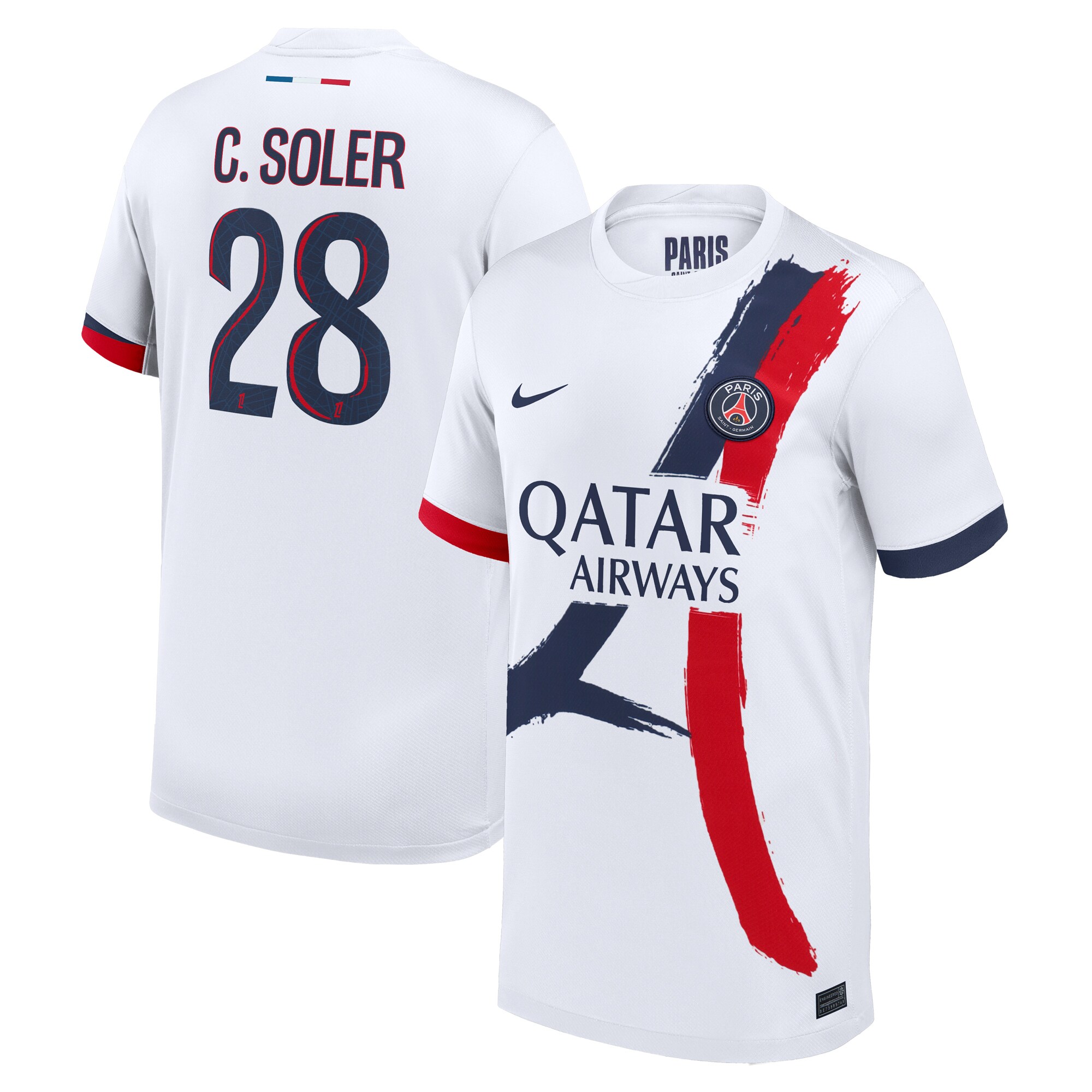 psg nike away stadium shirt 2024-2025 – kids with c. soler 28 printing Kits Collection | Shop PSG Gear