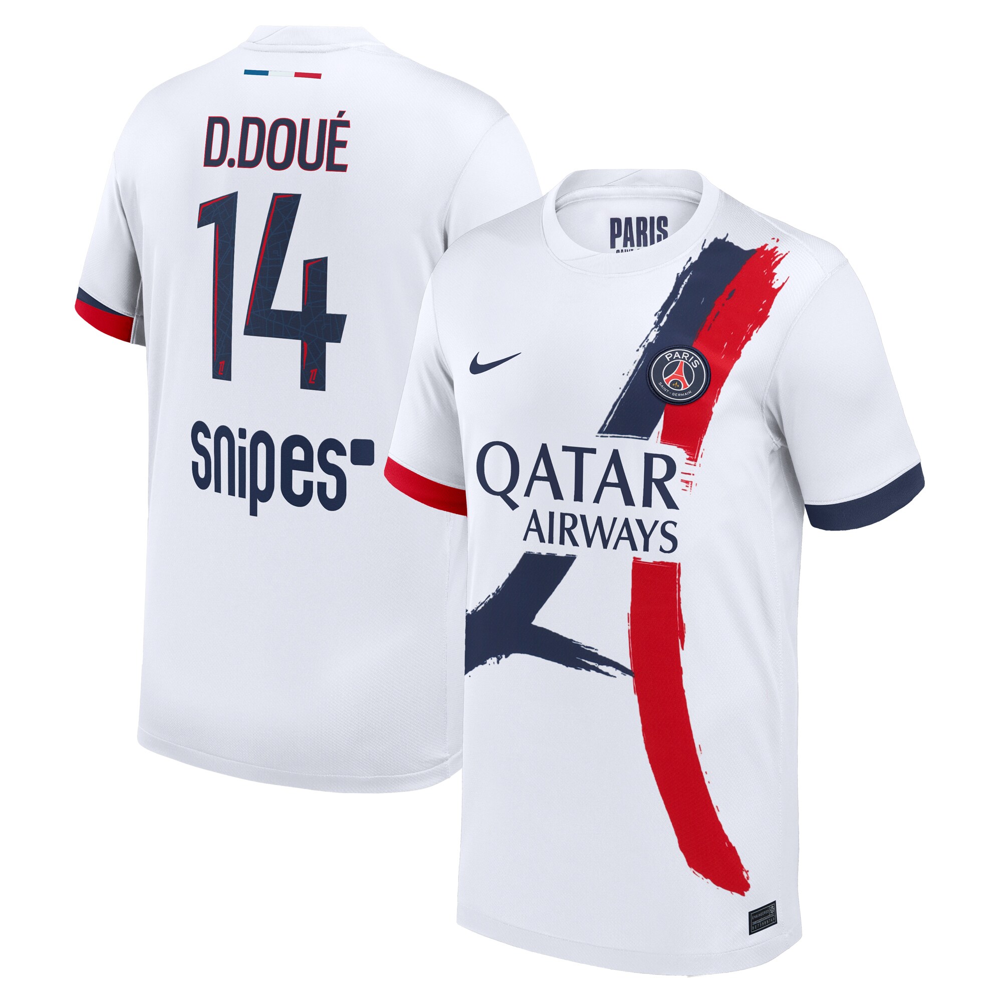 psg nike away stadium shirt 2024-2025 – kids with d.doue 14 printing Kits Collection | Shop PSG Gear