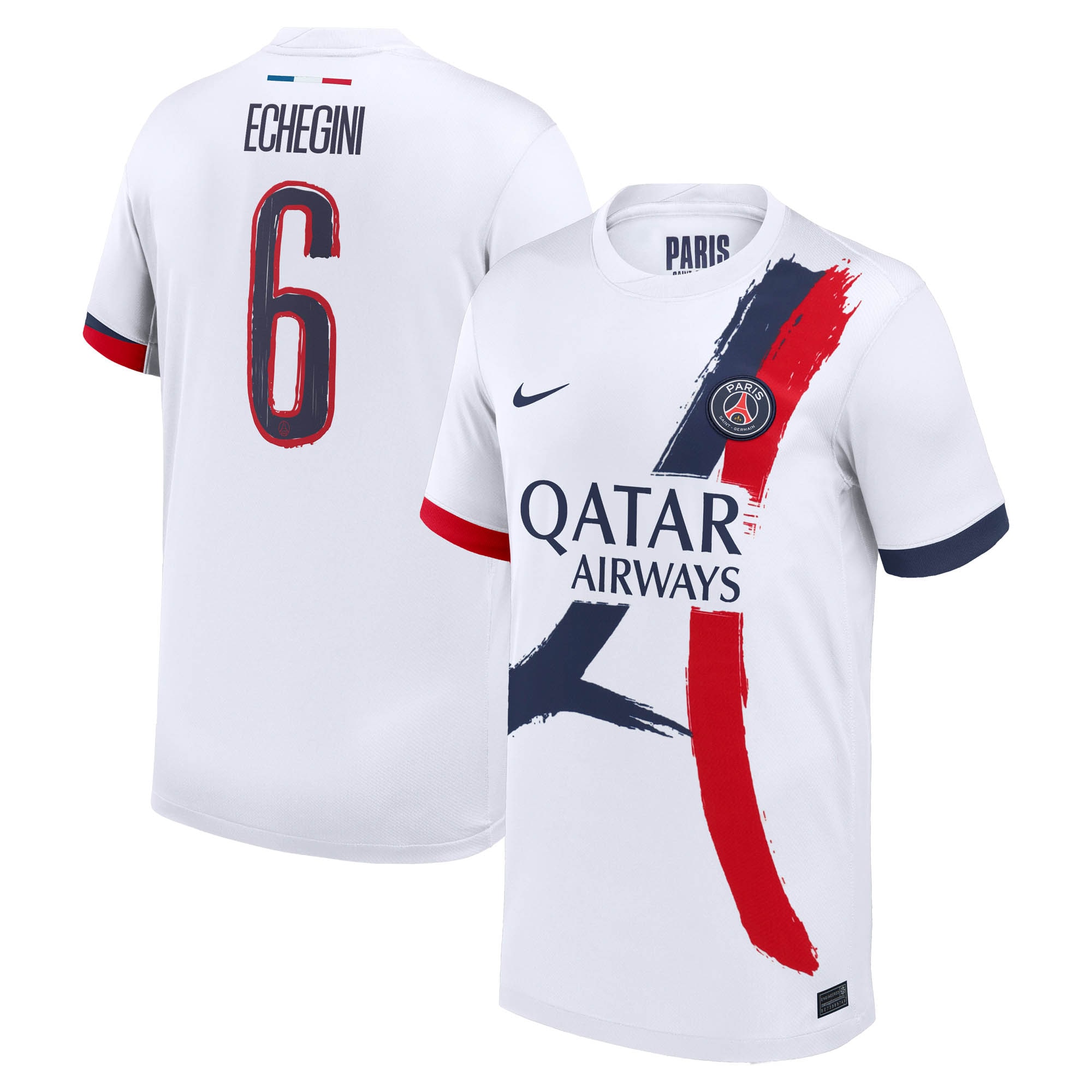 psg nike away stadium shirt 2024-2025 – kids with echegini 6 printing Kits Collection | Shop PSG Gear