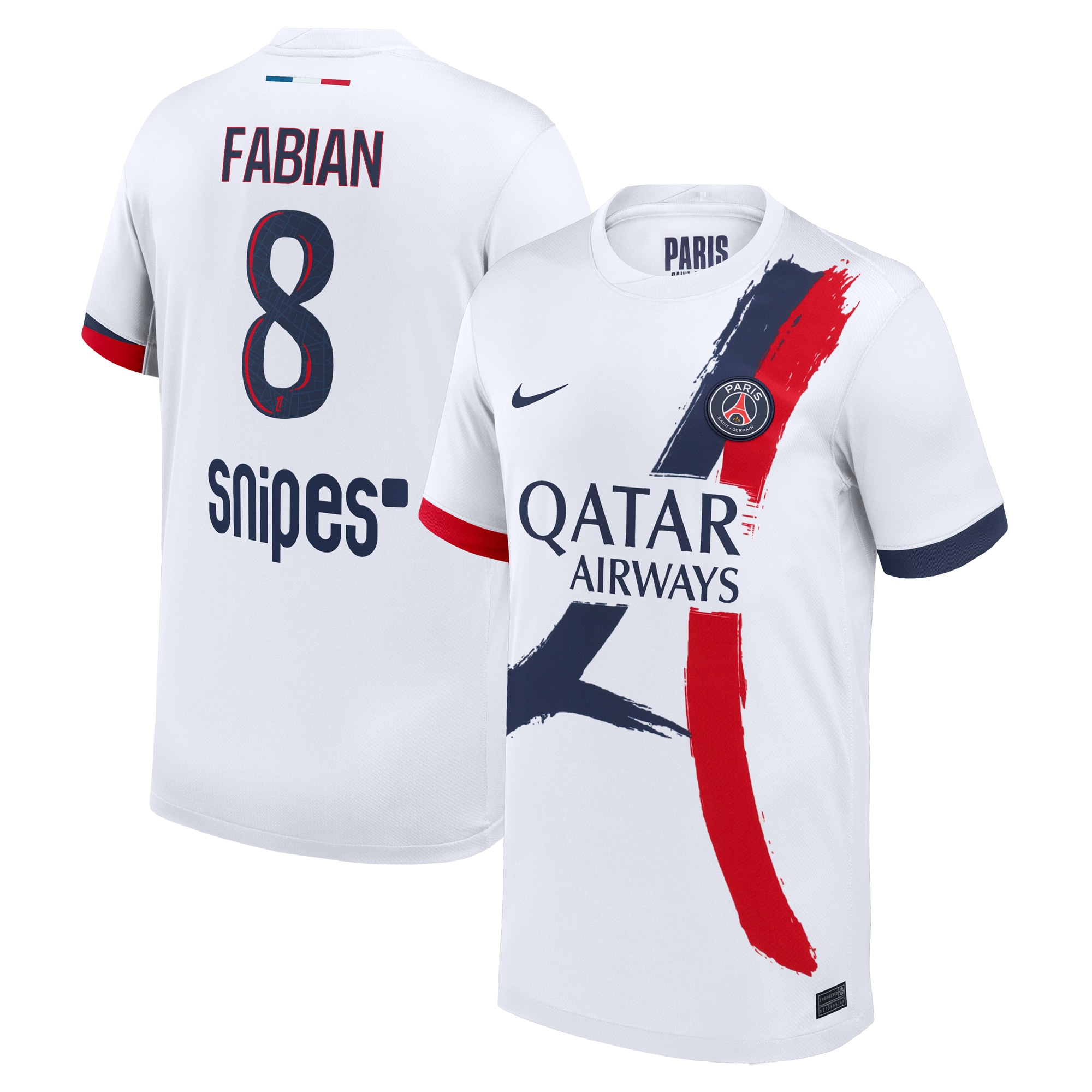 psg nike away stadium shirt 2024-2025 – kids with fabian 8 printing Kits Collection | Shop PSG Gear