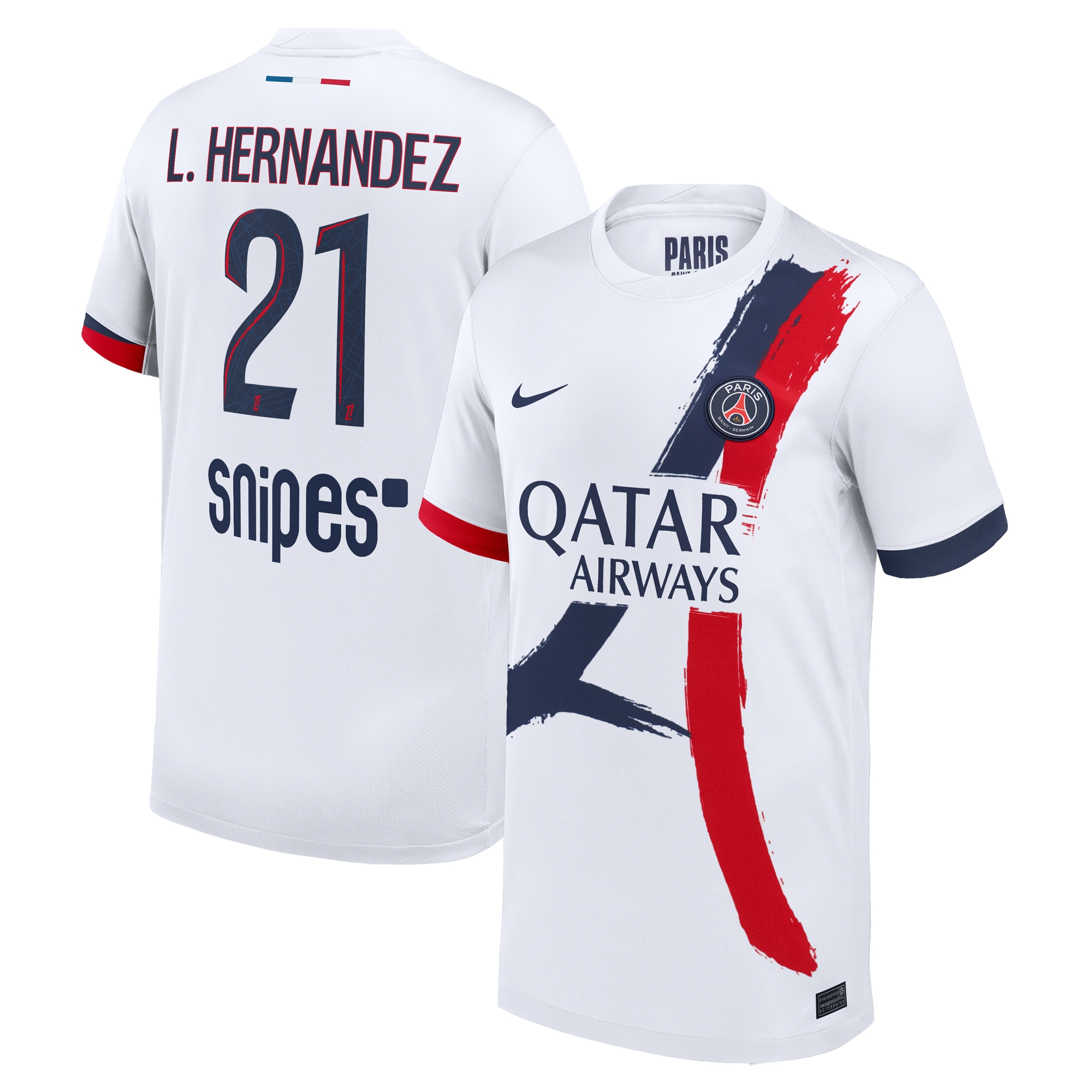 psg nike away stadium shirt 2024-2025 – kids with l.hernandez 21 printing Kits Collection | Shop PSG Gear