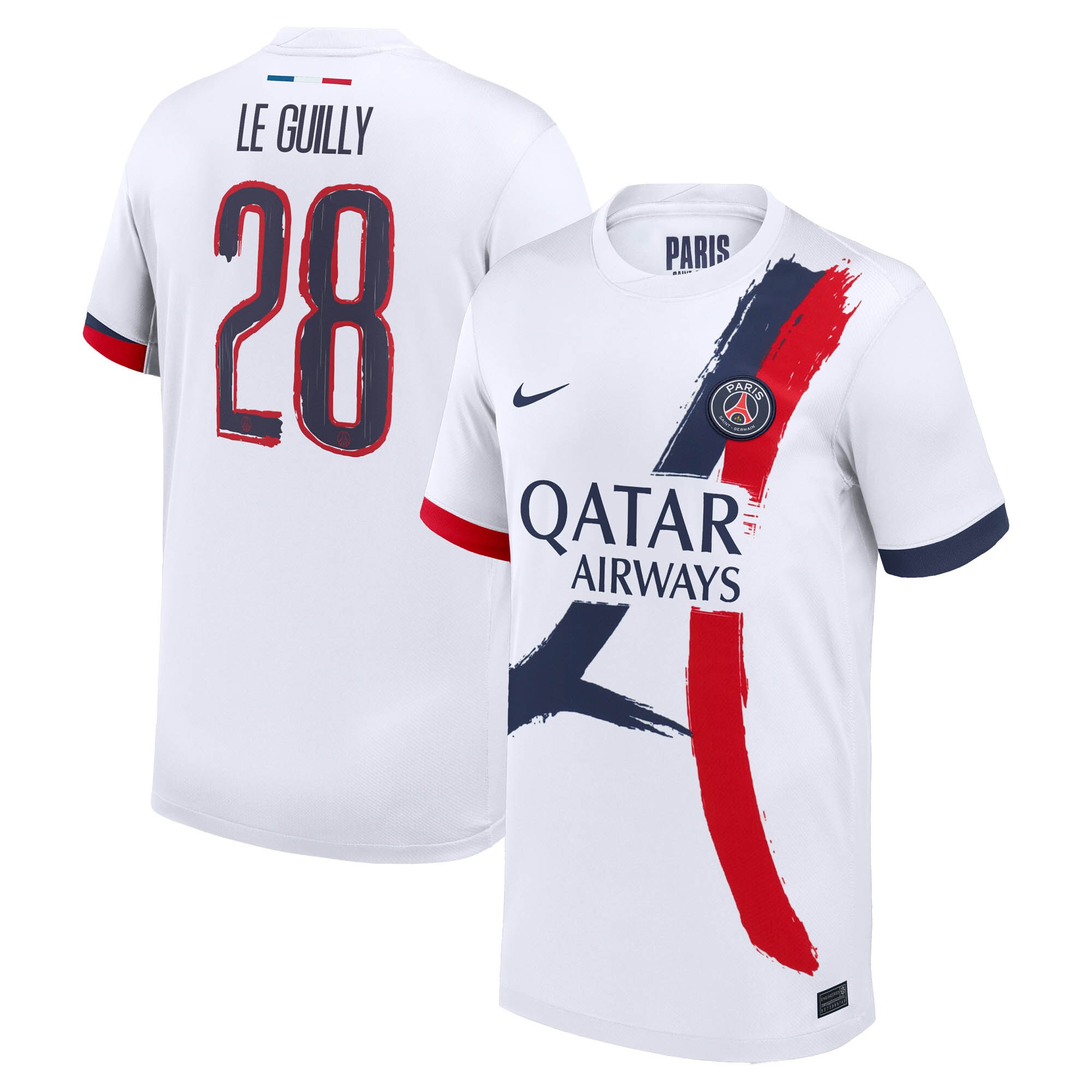 psg nike away stadium shirt 2024-2025 – kids with le guilly 28 printing Kits Collection | Shop PSG Gear