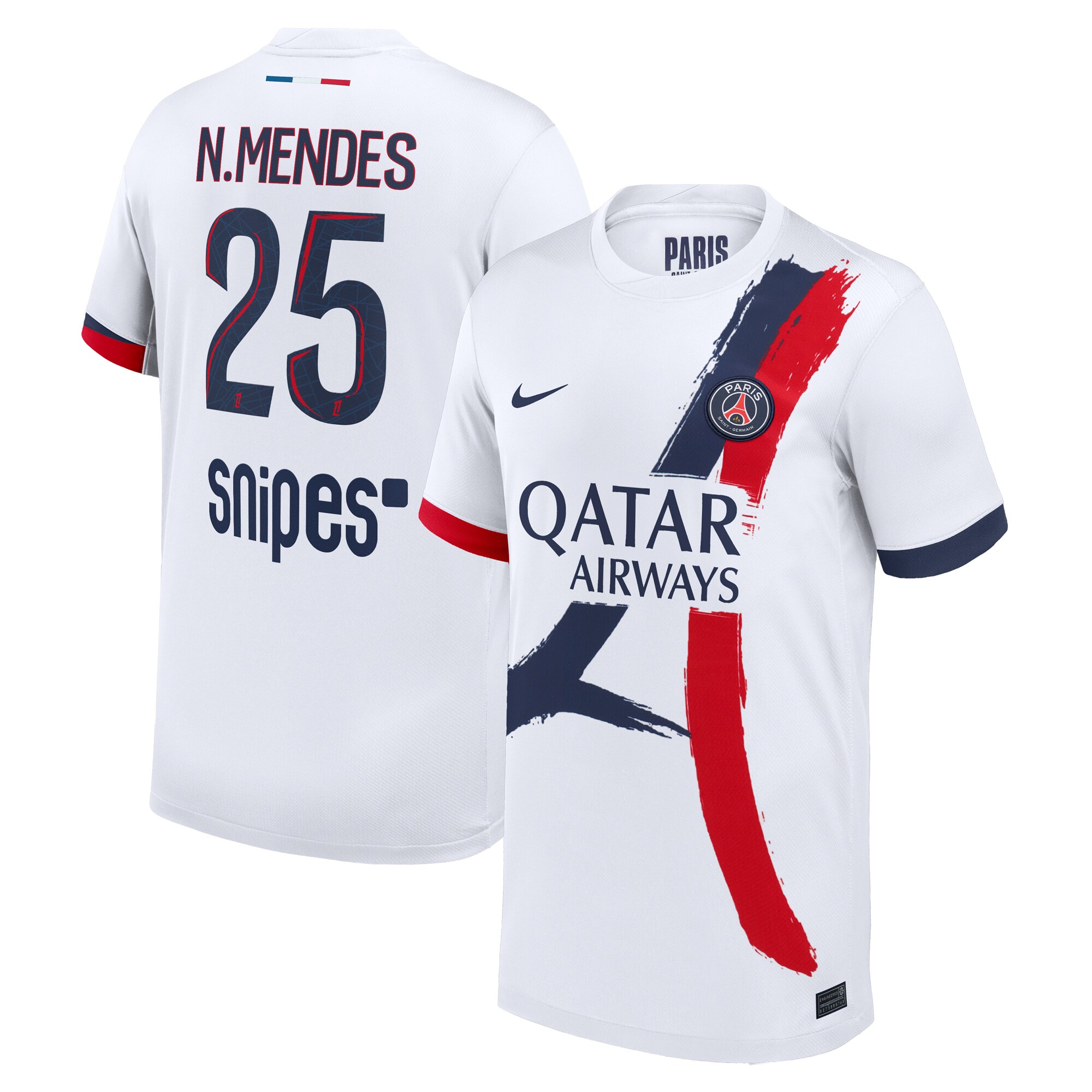 psg nike away stadium shirt 2024-2025 – kids with n.mendes 25 printing Kits Collection | Shop PSG Gear