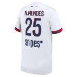 psg nike away stadium shirt 2024-2025 – kids with n.mendes 25 printing Kits Collection | Shop PSG Gear