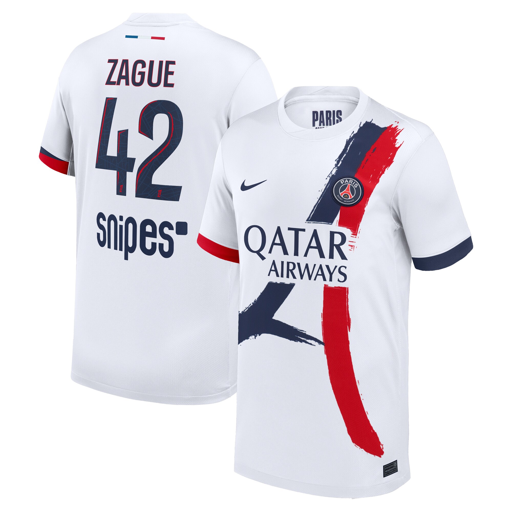 psg nike away stadium shirt 2024-2025 – kids with zague 42 printing Kits Collection | Shop PSG Gear