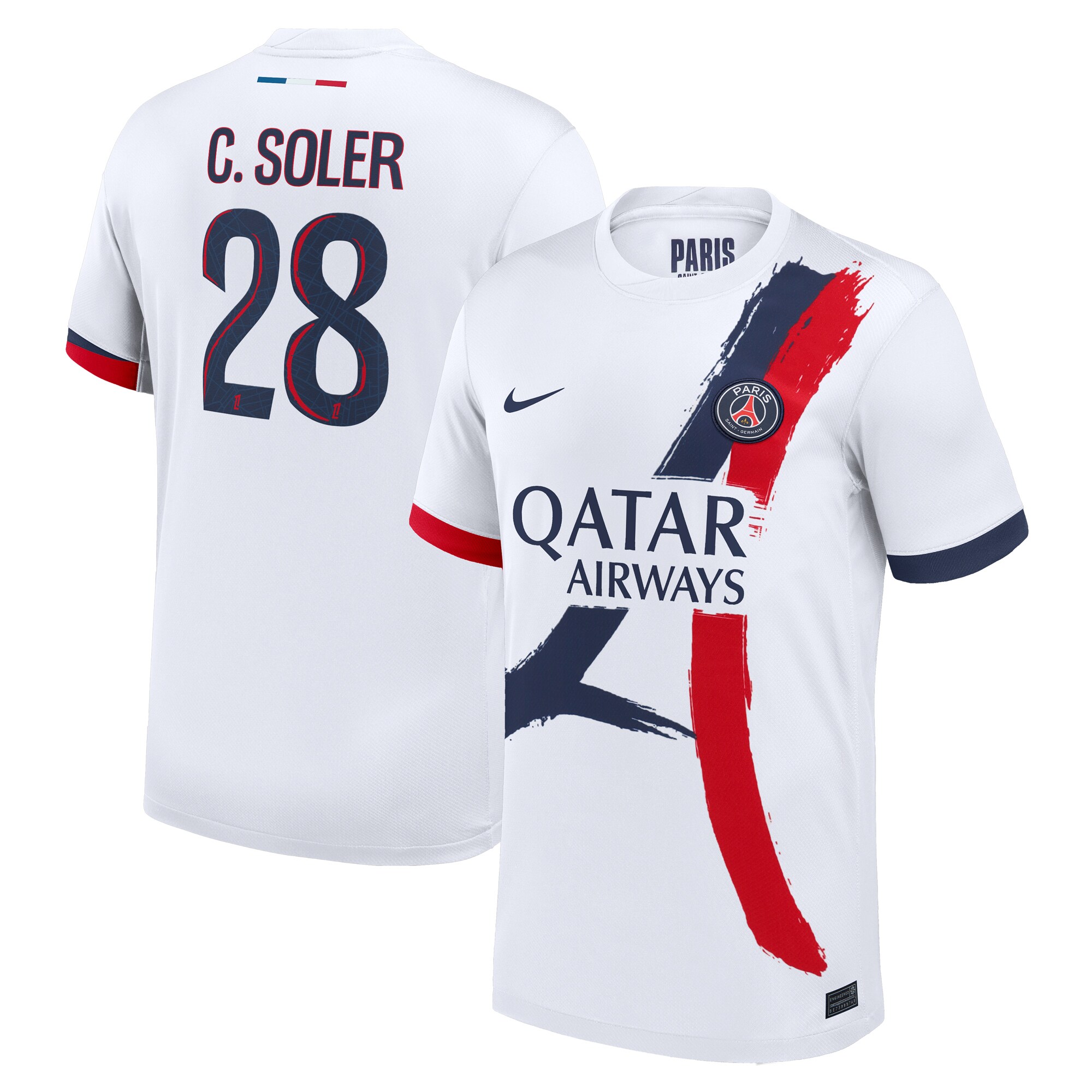 psg nike away stadium shirt 2024-2025 with c. soler 28 printing Kits Collection | Shop PSG Gear