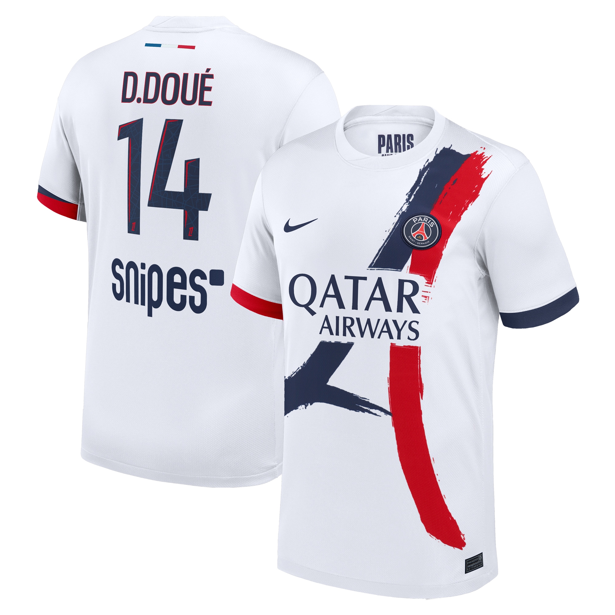 psg nike away stadium shirt 2024-2025 with d.doue 14 printing Kits Collection | Shop PSG Gear