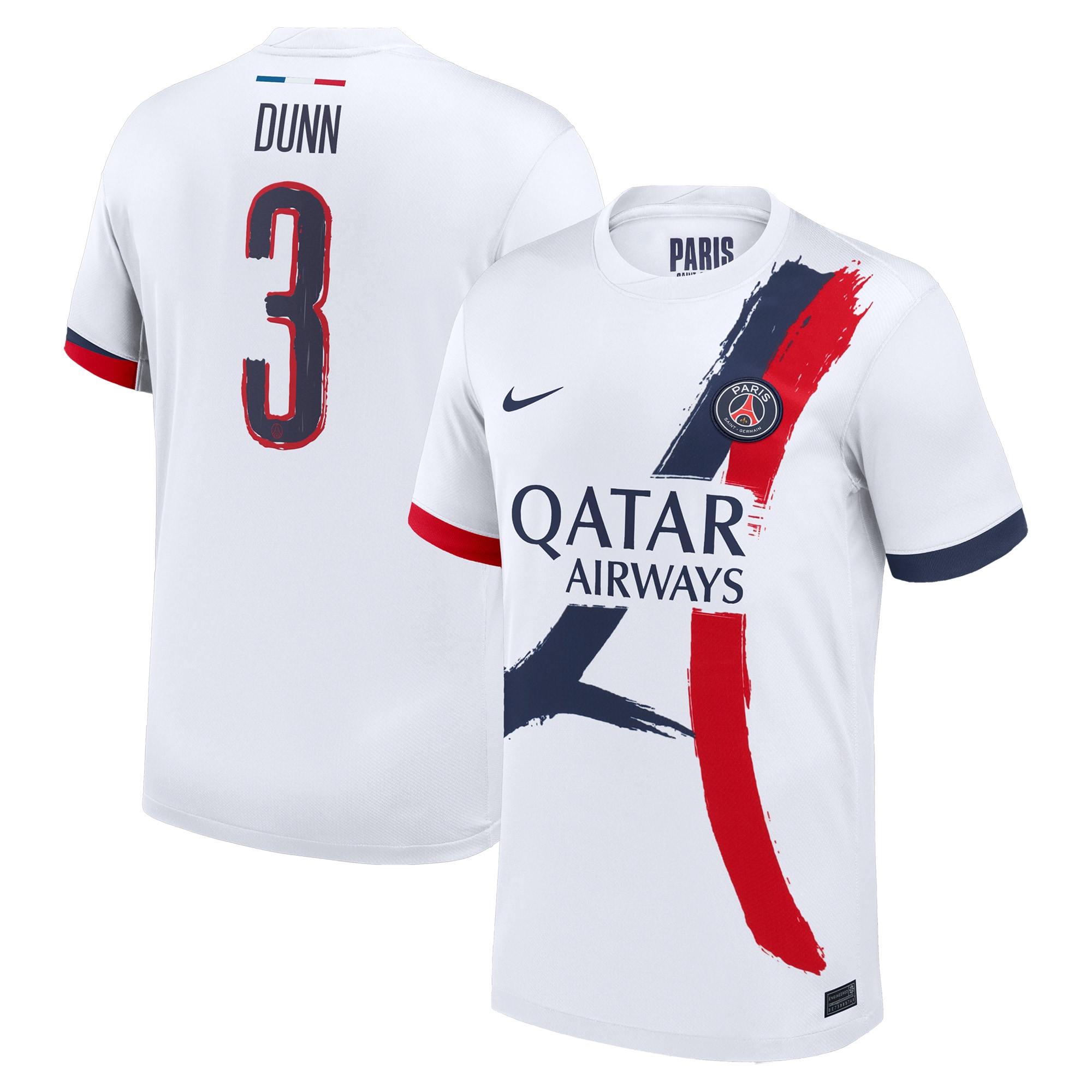 psg nike away stadium shirt 2024-2025 with dunn 3 printing Kits Collection | Shop PSG Gear