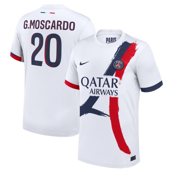 psg nike away stadium shirt 2024-2025 with g.moscardo 20 printing Kits Collection | Shop PSG Gear
