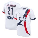psg nike away stadium shirt 2024-2025 with l.hernandez 21 printing Kits Collection | Shop PSG Gear