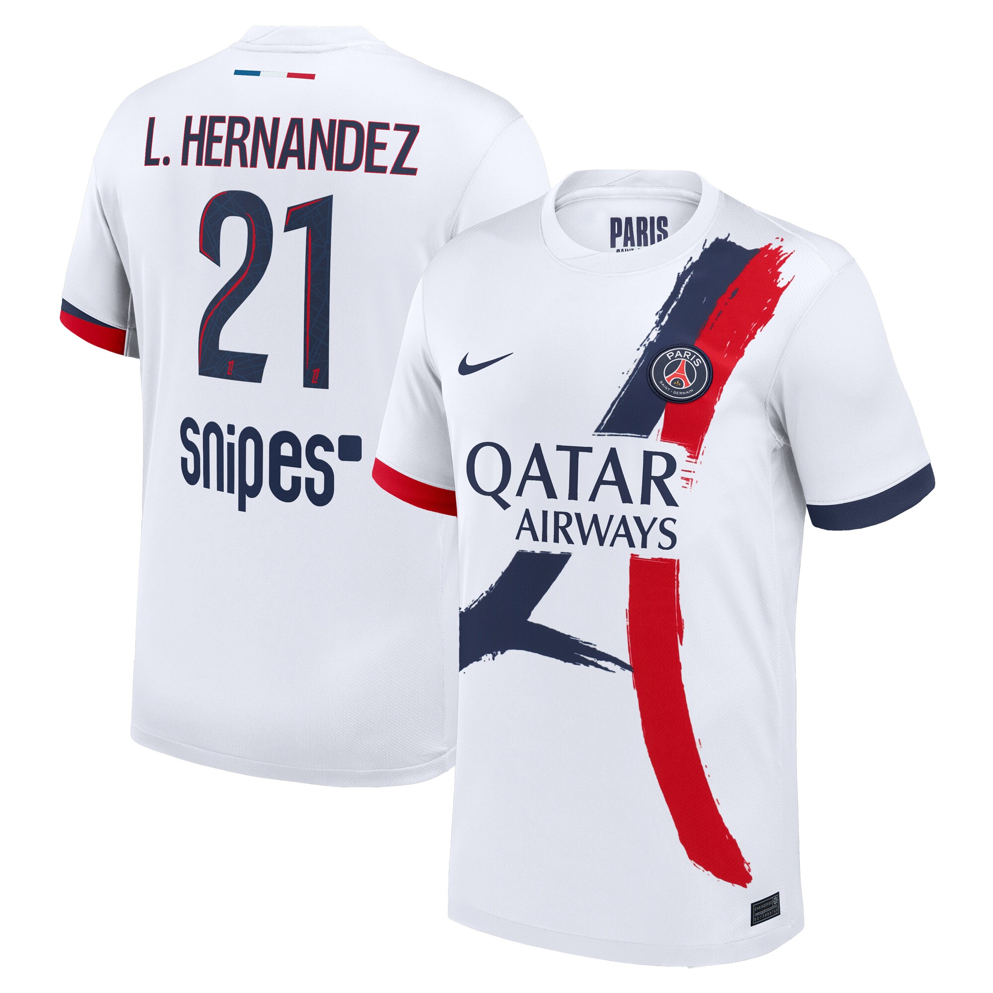 psg nike away stadium shirt 2024-2025 with l.hernandez 21 printing Kits Collection | Shop PSG Gear