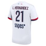 psg nike away stadium shirt 2024-2025 with l.hernandez 21 printing Kits Collection | Shop PSG Gear
