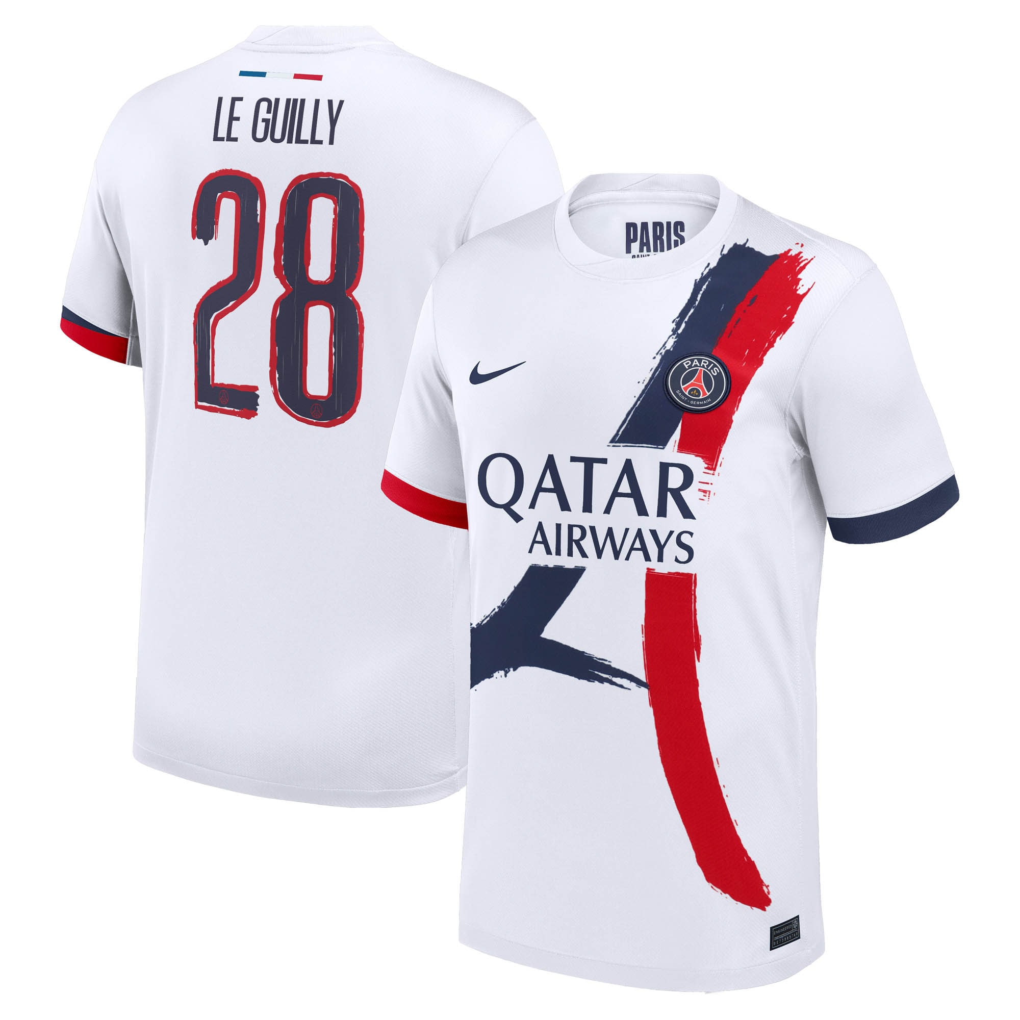 psg nike away stadium shirt 2024-2025 with le guilly 28 printing Kits Collection | Shop PSG Gear