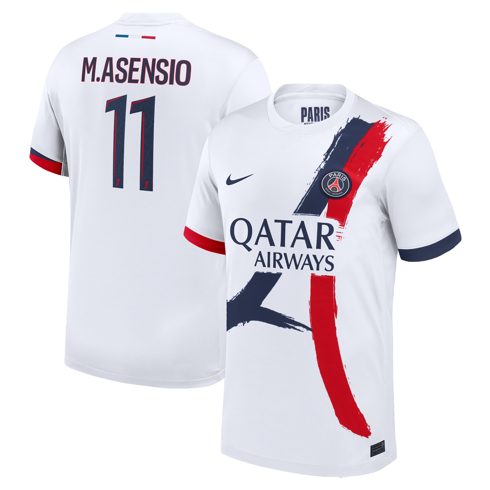 psg nike away stadium shirt 2024-2025 with m.asensio 11 printing Kits Collection | Shop PSG Gear