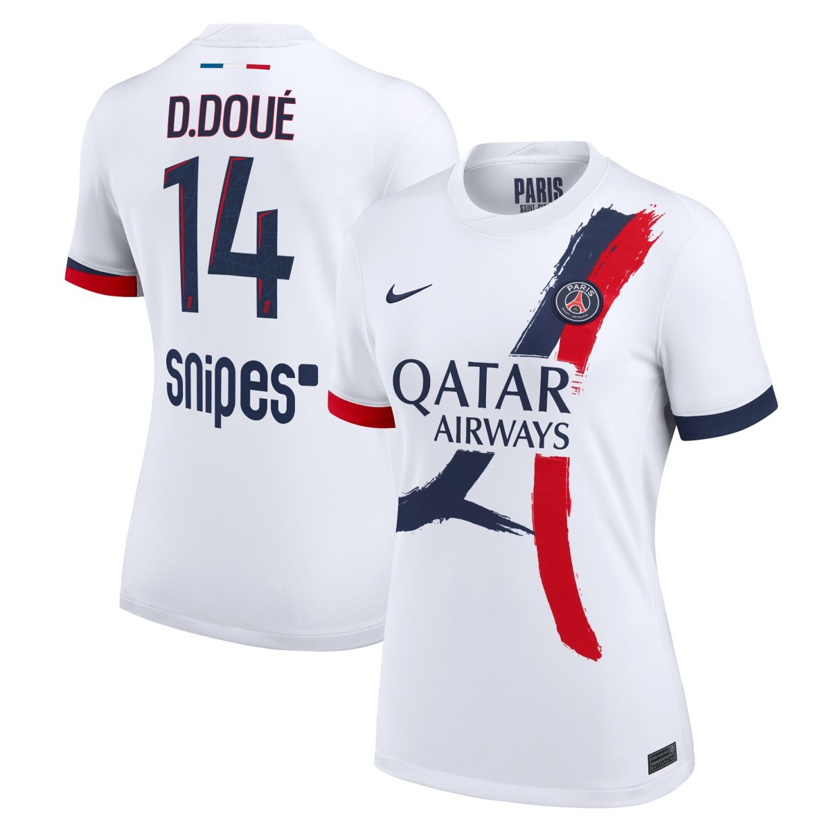 psg nike away stadium shirt 2024-2025 – womens with d.doue 14 printing Kits Collection | Shop PSG Gear