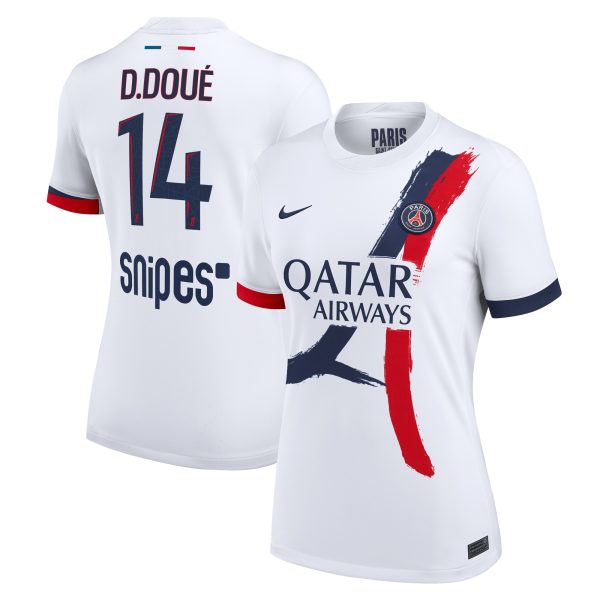 psg nike away stadium shirt 2024-2025 – womens with d.doue 14 printing Kits Collection | Shop PSG Gear