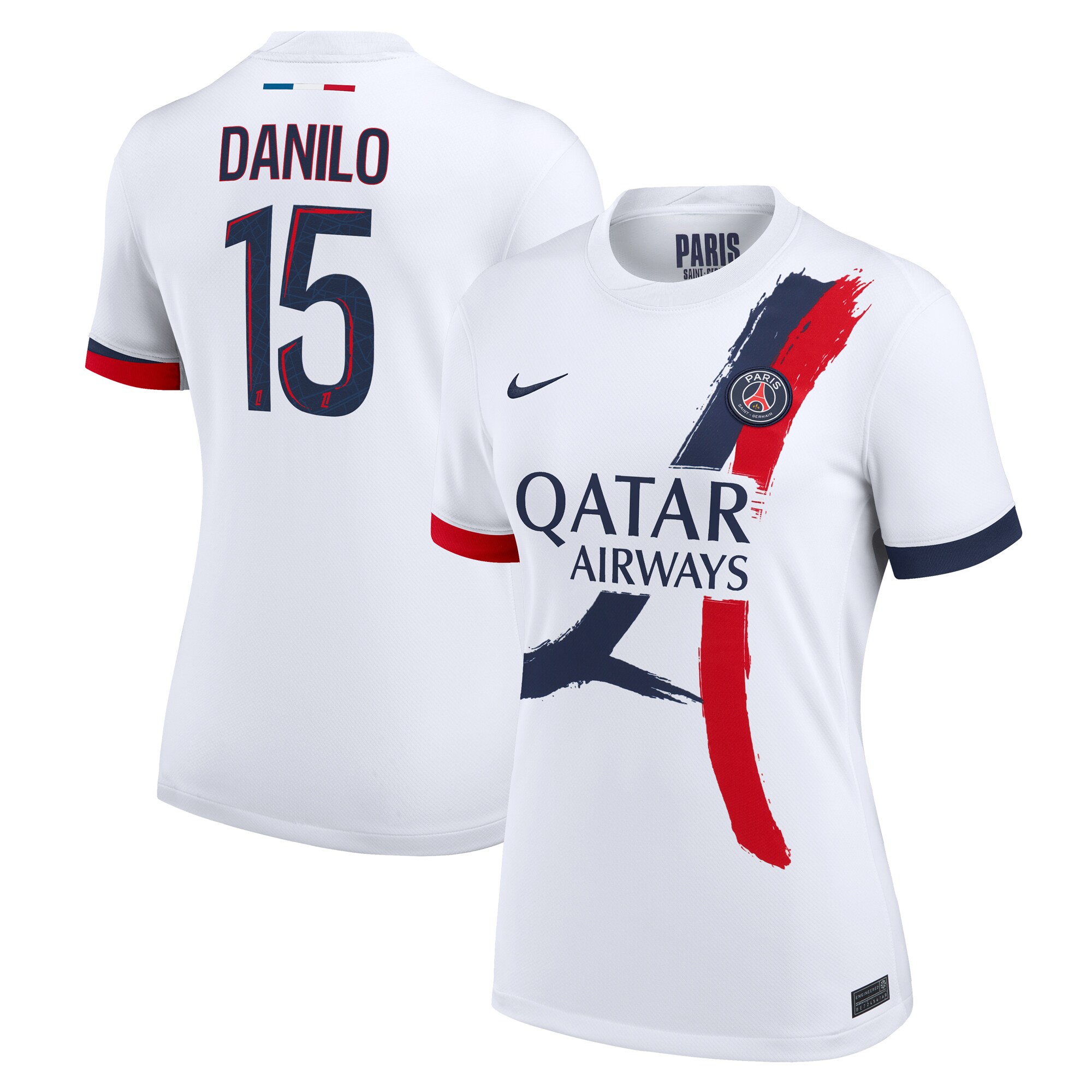 psg nike away stadium shirt 2024-2025 – womens with danilo 15 printing Kits Collection | Shop PSG Gear