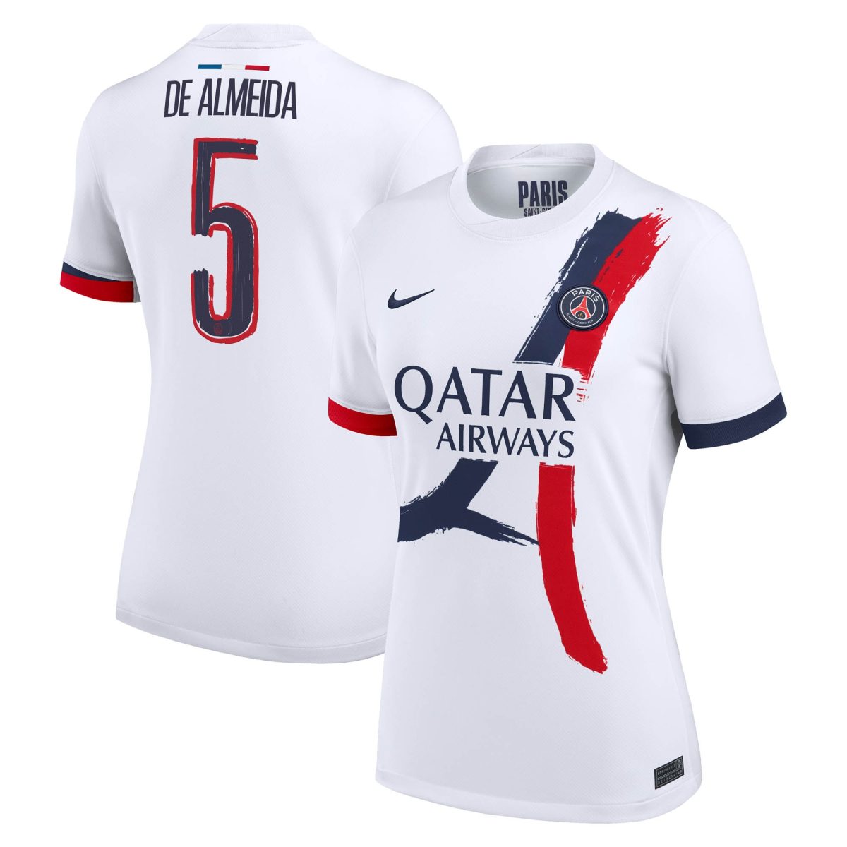 psg nike away stadium shirt 2024-2025 – womens with de almeida 5 printing Kits Collection | Shop PSG Gear