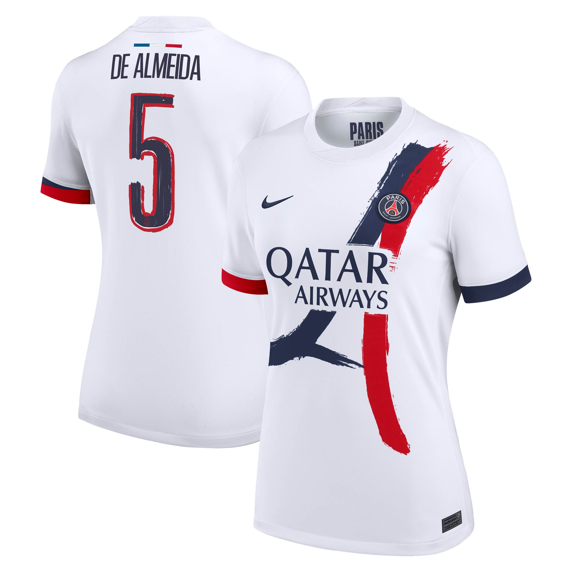 psg nike away stadium shirt 2024-2025 – womens with de almeida 5 printing Kits Collection | Shop PSG Gear