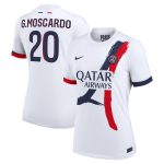 psg nike away stadium shirt 2024-2025 – womens with g.moscardo 20 printing Kits Collection | Shop PSG Gear